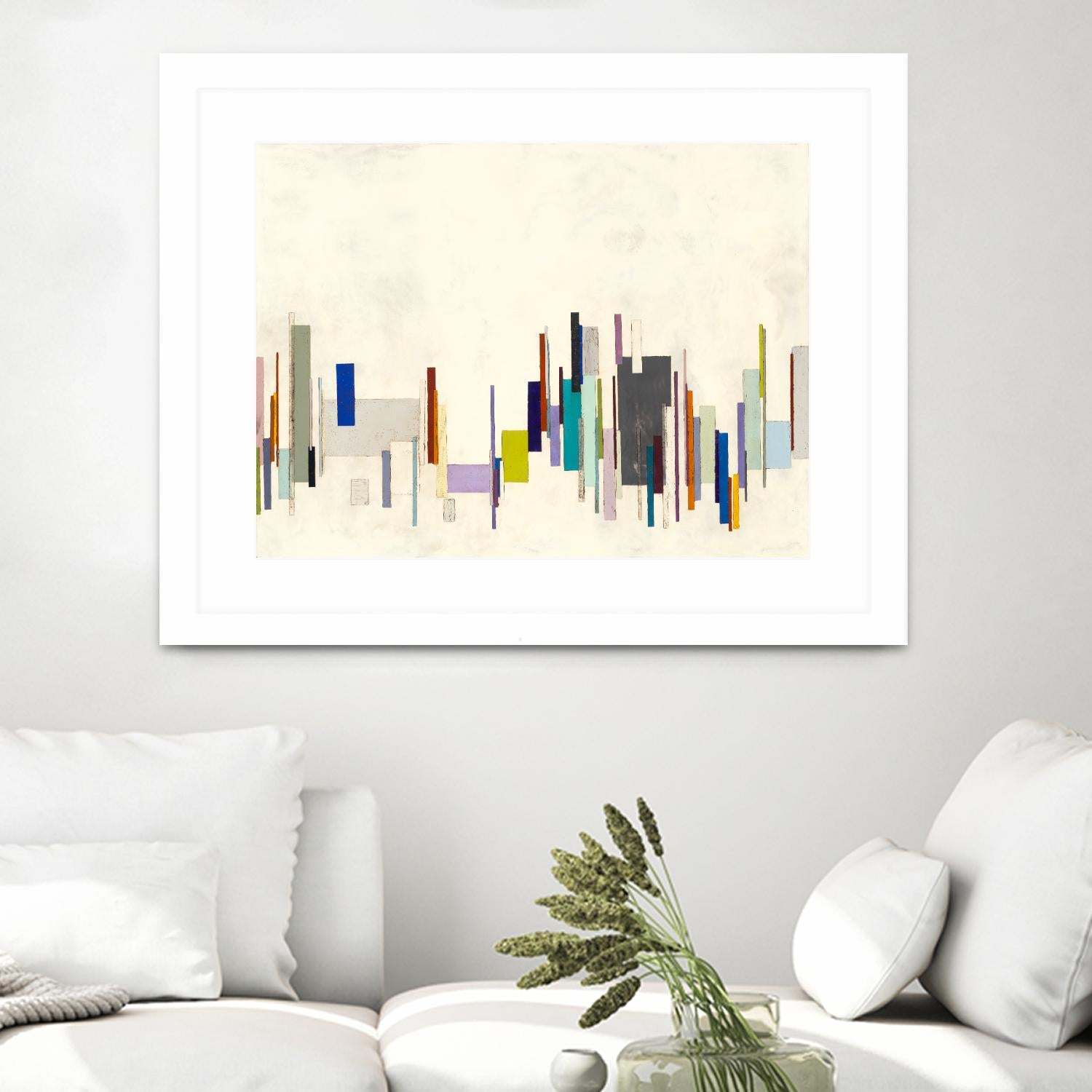 Copenhagen by Laura Van Horne on GIANT ART - whites & creams geometric shapes