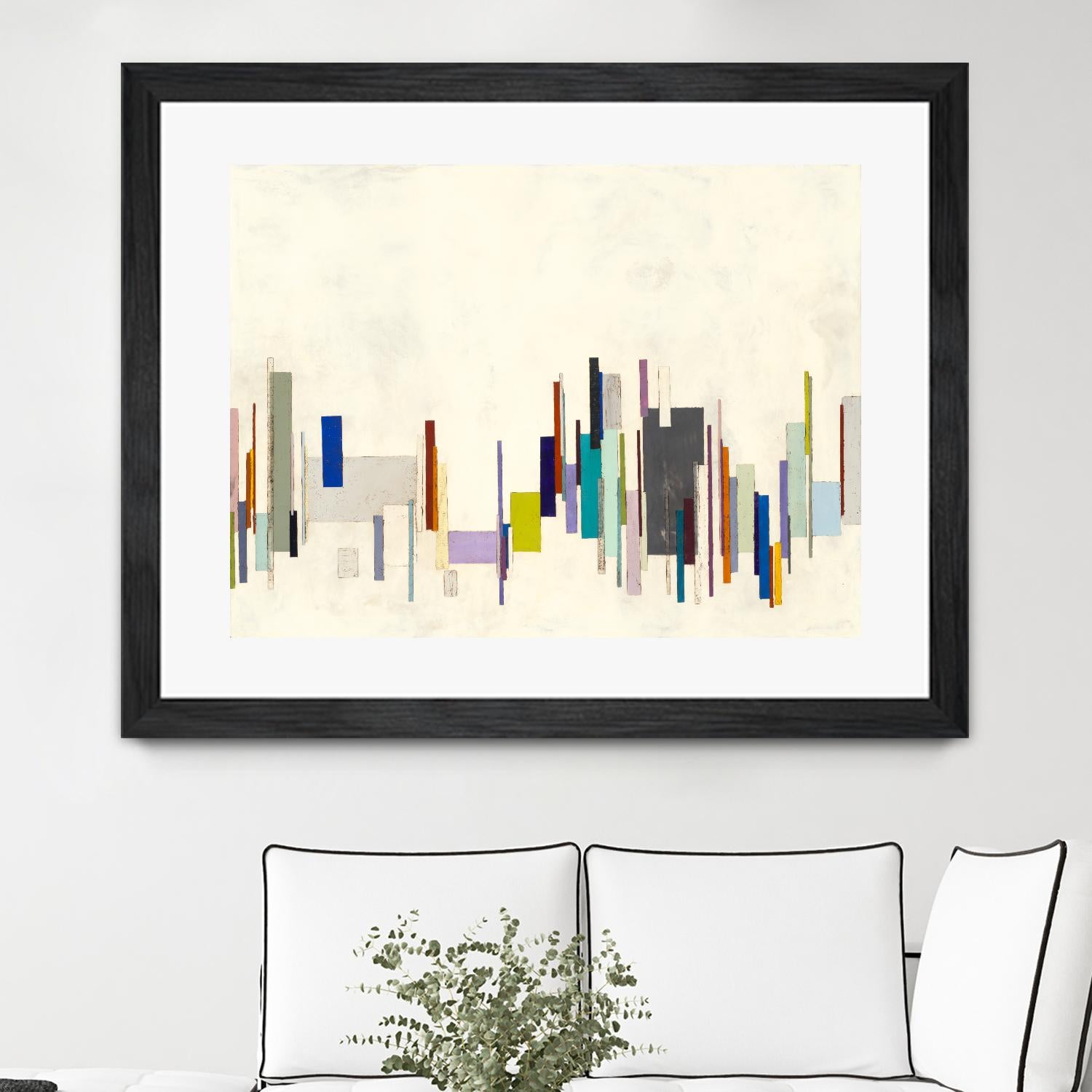 Copenhagen by Laura Van Horne on GIANT ART - whites & creams geometric shapes