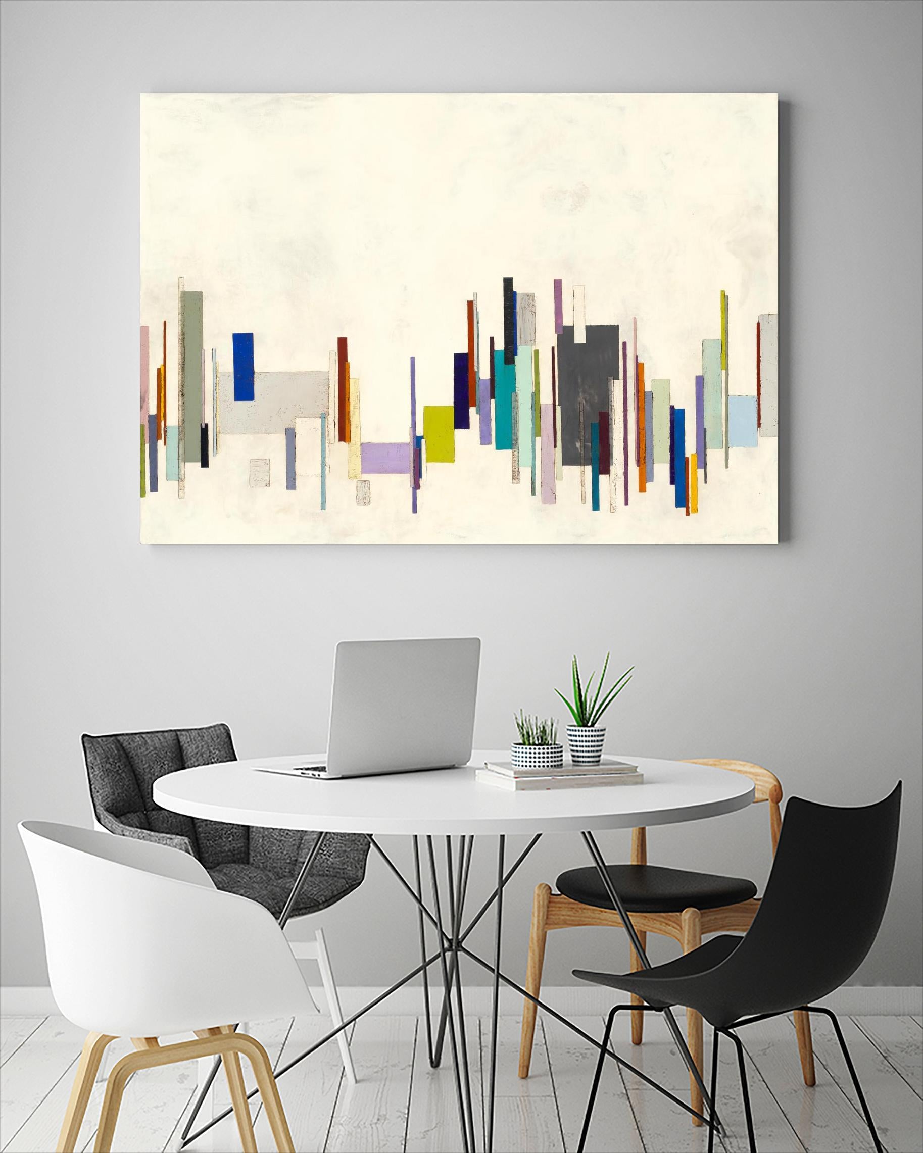 Copenhagen by Laura Van Horne on GIANT ART - whites & creams geometric shapes