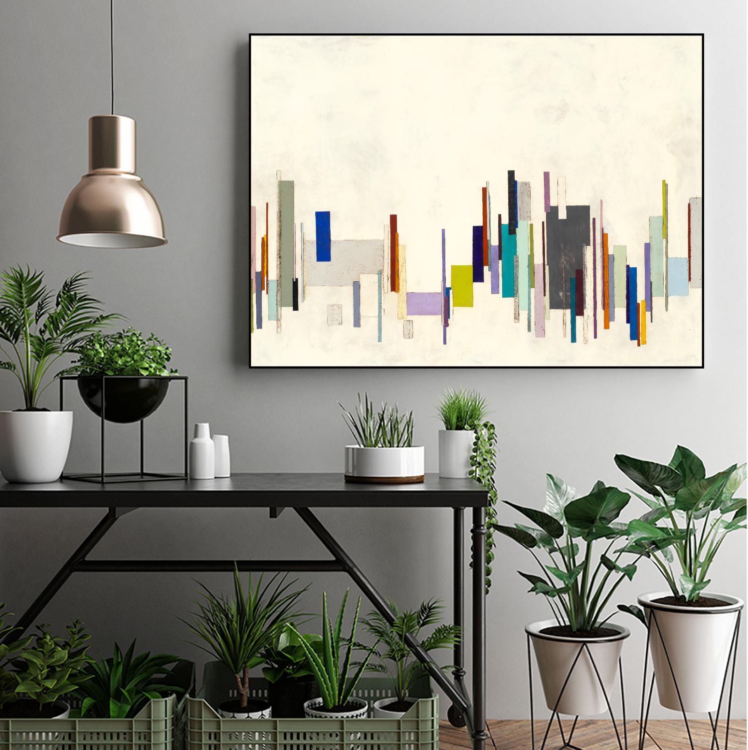 Copenhagen by Laura Van Horne on GIANT ART - whites & creams geometric shapes