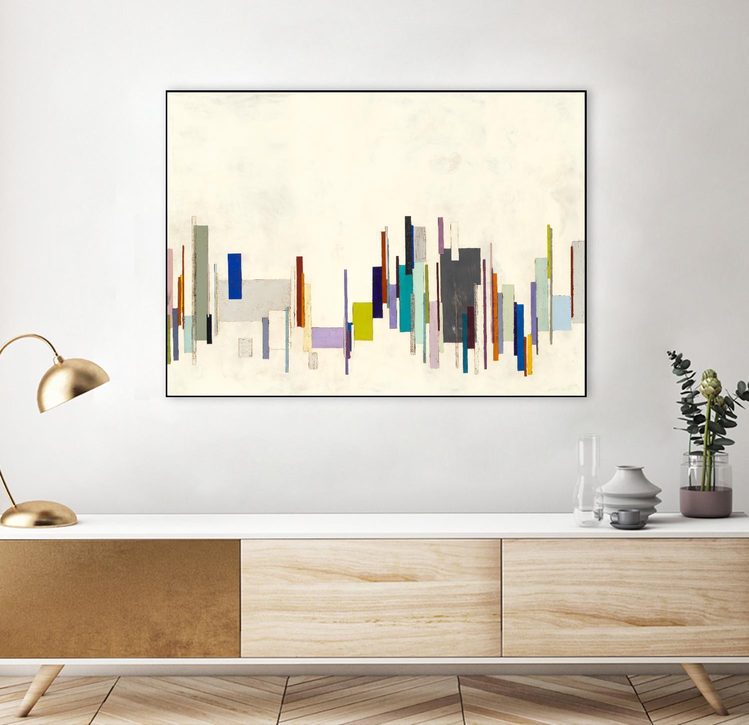 Copenhagen by Laura Van Horne on GIANT ART - whites & creams geometric shapes