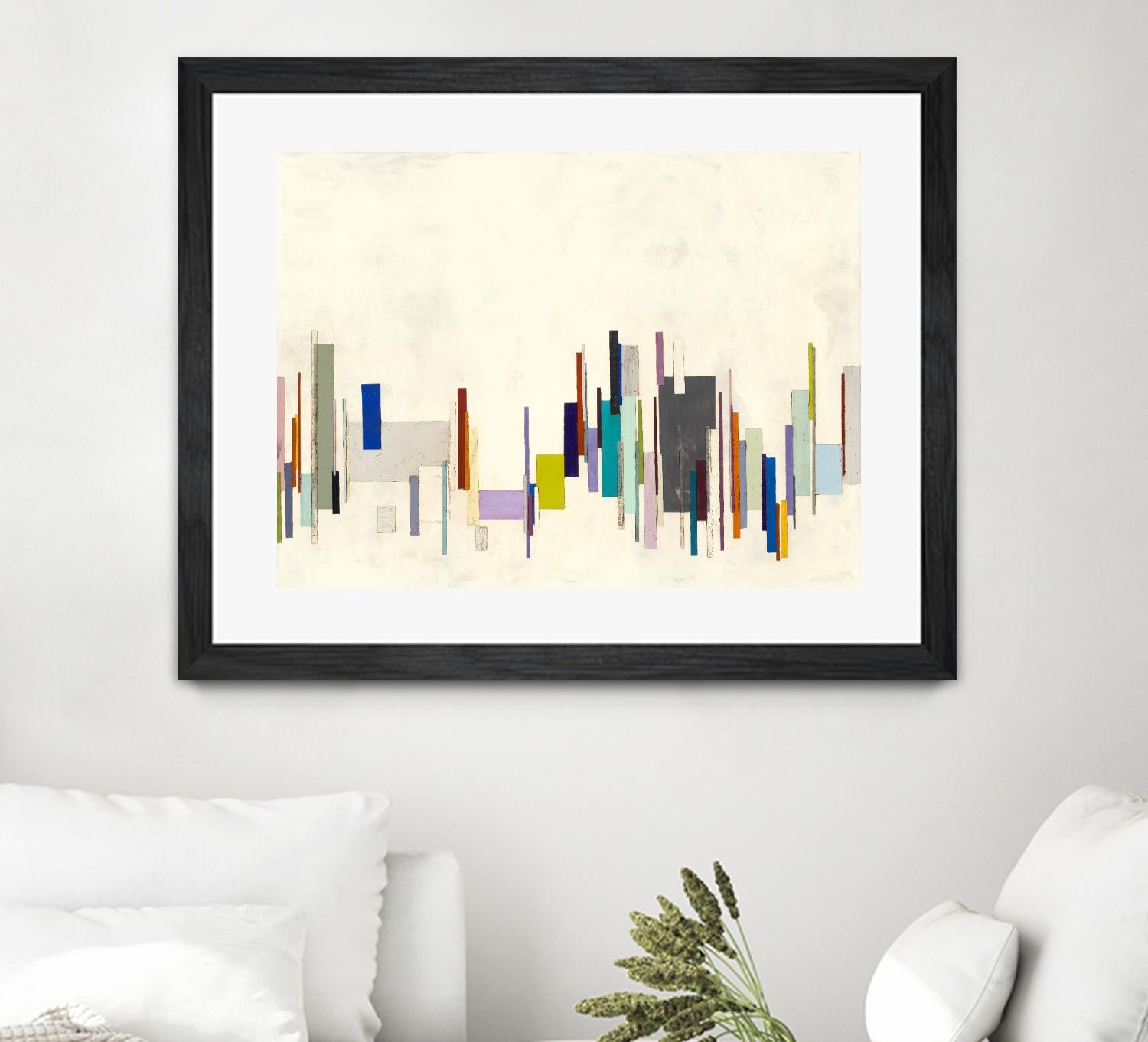 Copenhagen by Laura Van Horne on GIANT ART - whites & creams geometric shapes