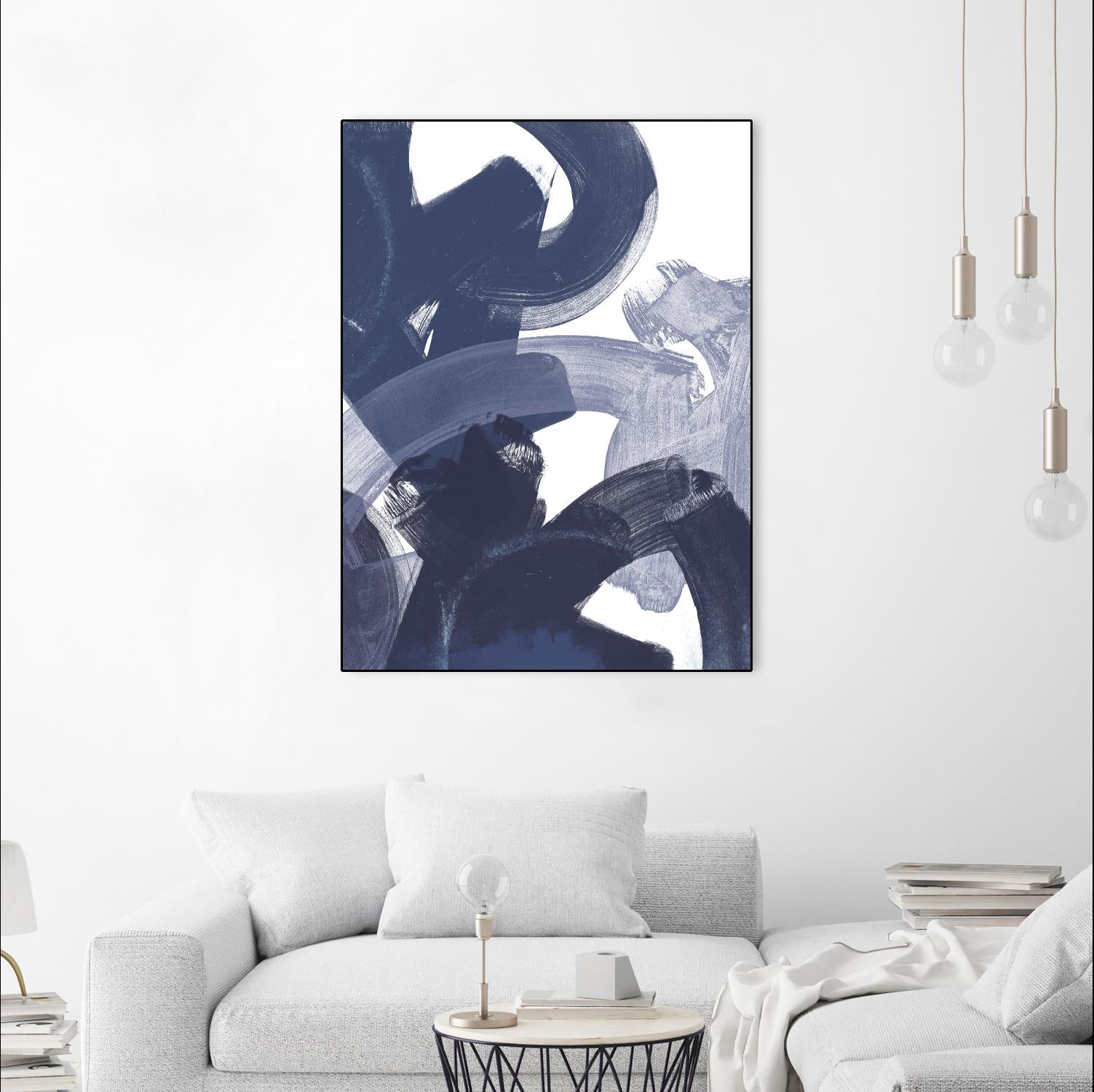 Blue on Blue I by June Erica Vess on GIANT ART - blue abstract