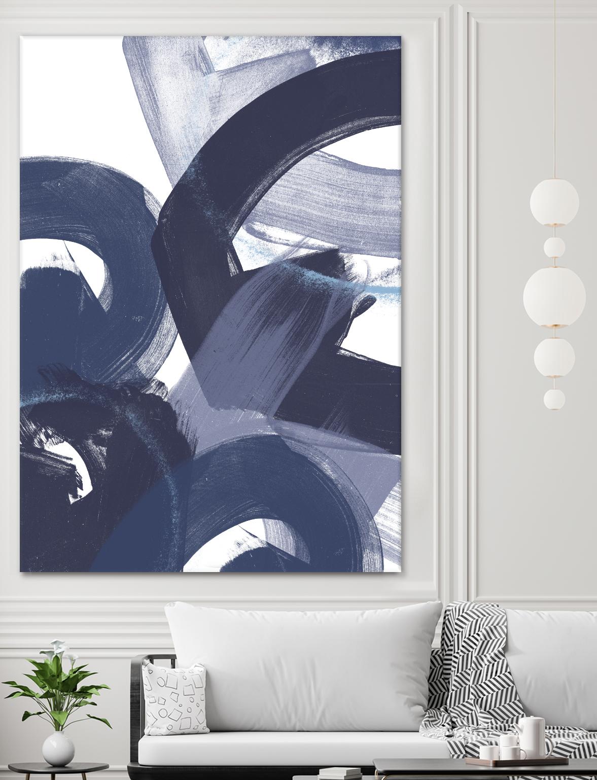 Blue on Blue II by June Erica Vess on GIANT ART - blue abstract