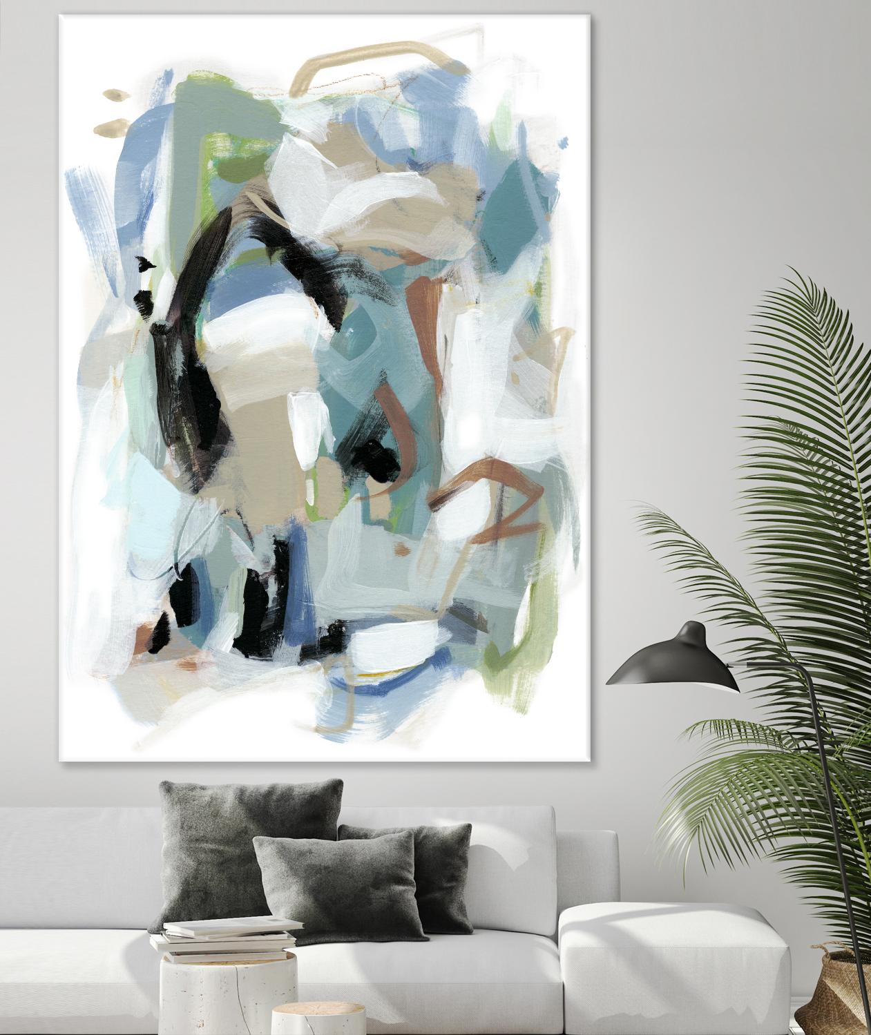 Fall III by Christina Long on GIANT ART - blue abstract
