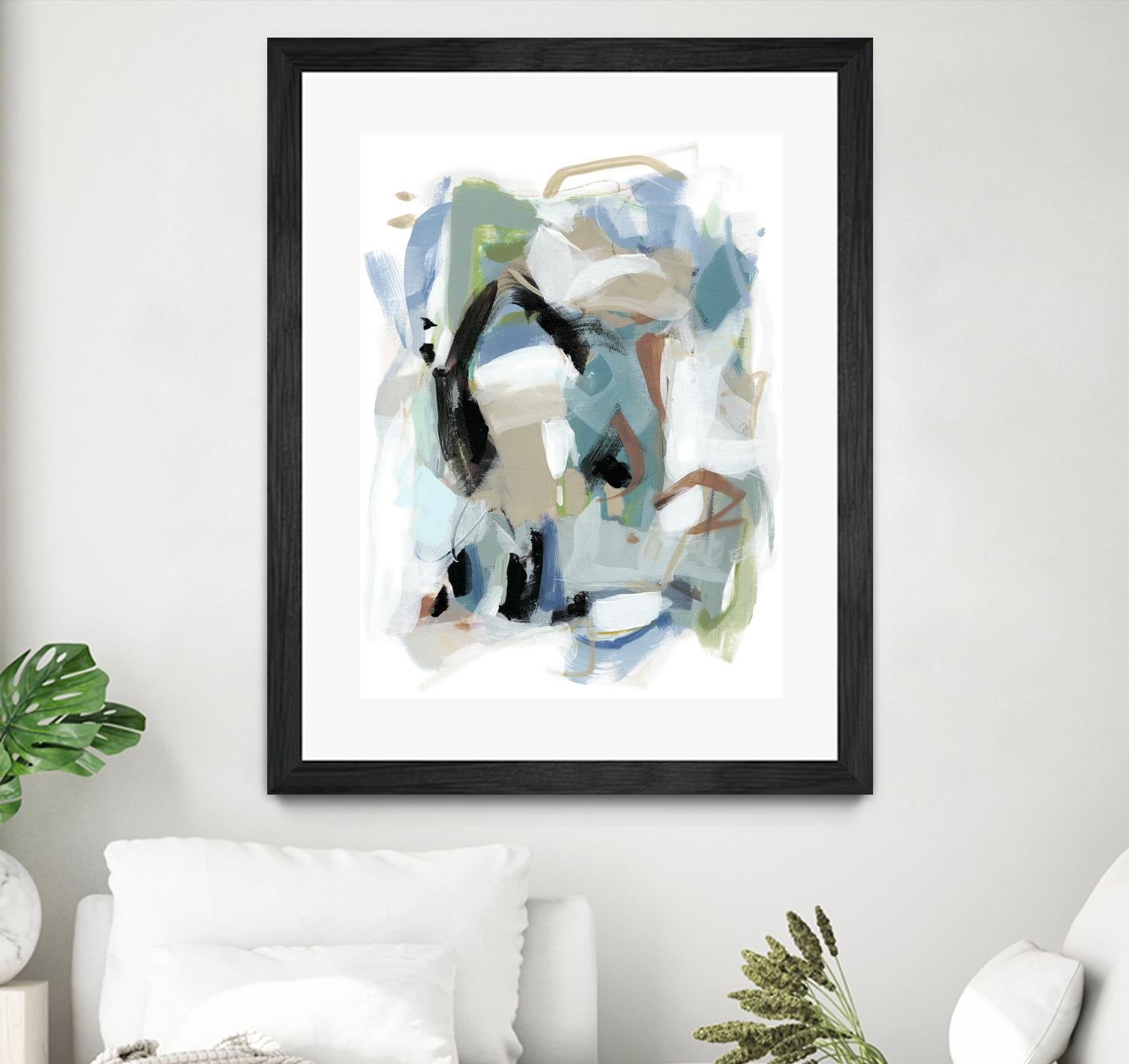 Fall III by Christina Long on GIANT ART - blue abstract