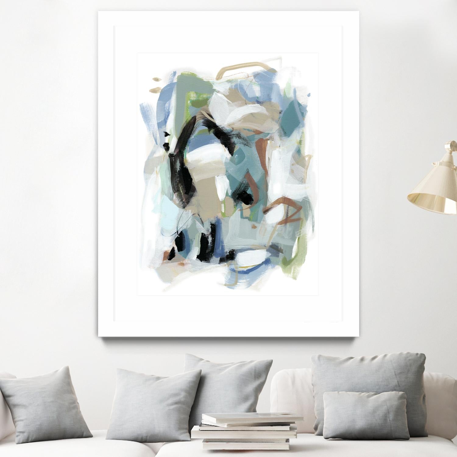 Fall III by Christina Long on GIANT ART - blue abstract