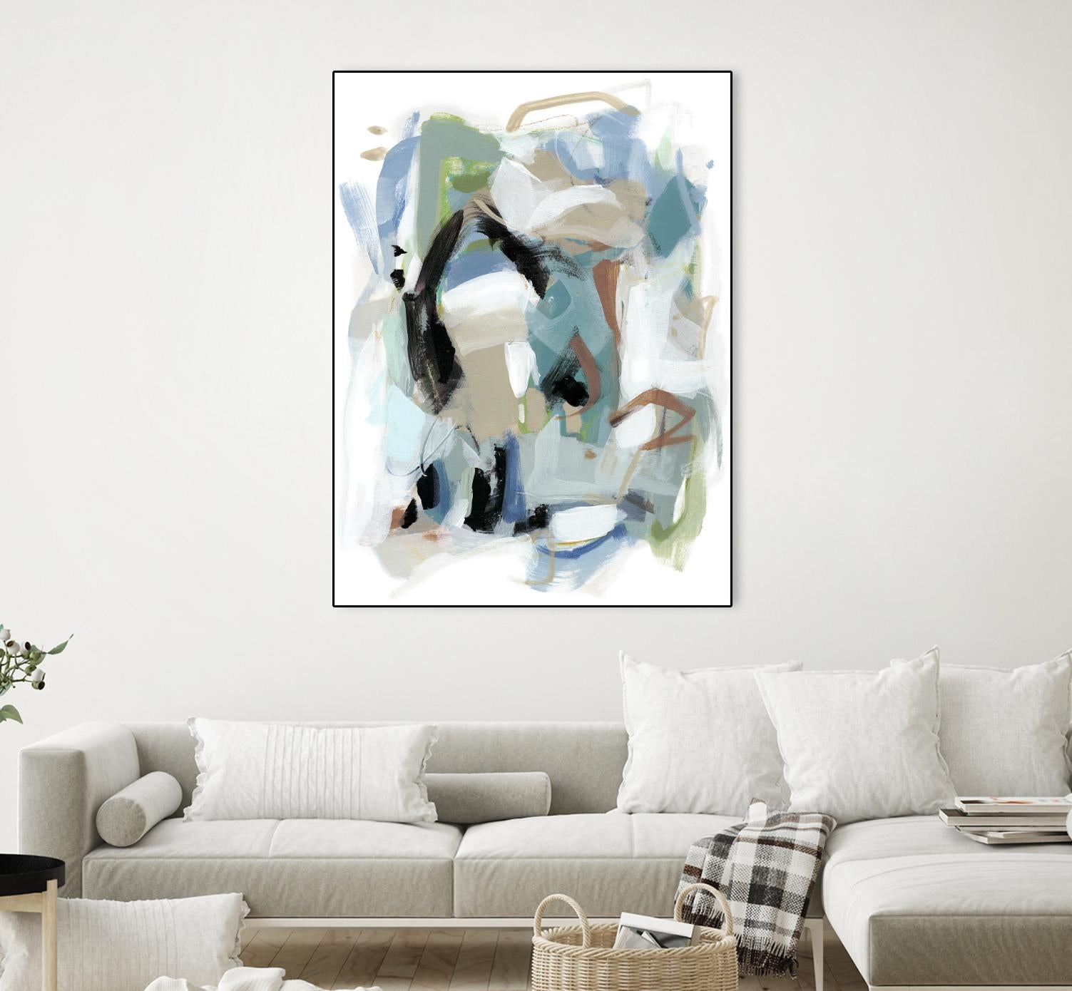 Fall III by Christina Long on GIANT ART - blue abstract
