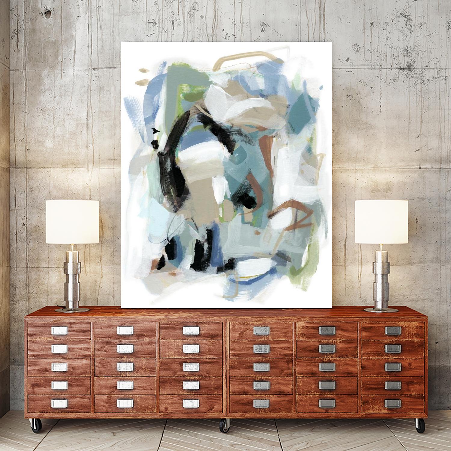 Fall III by Christina Long on GIANT ART - blue abstract