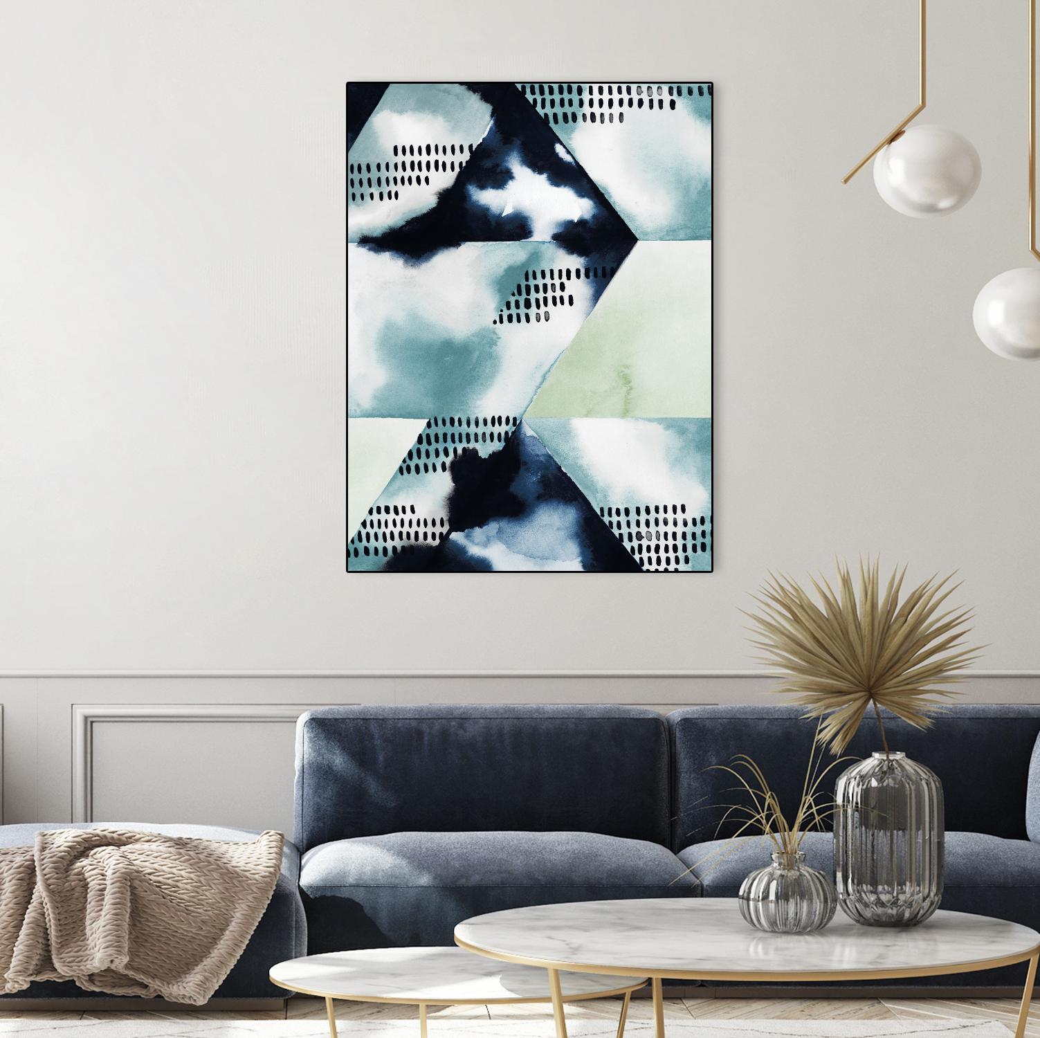 Blue Billow I by Grace Popp on GIANT ART - blue abstract