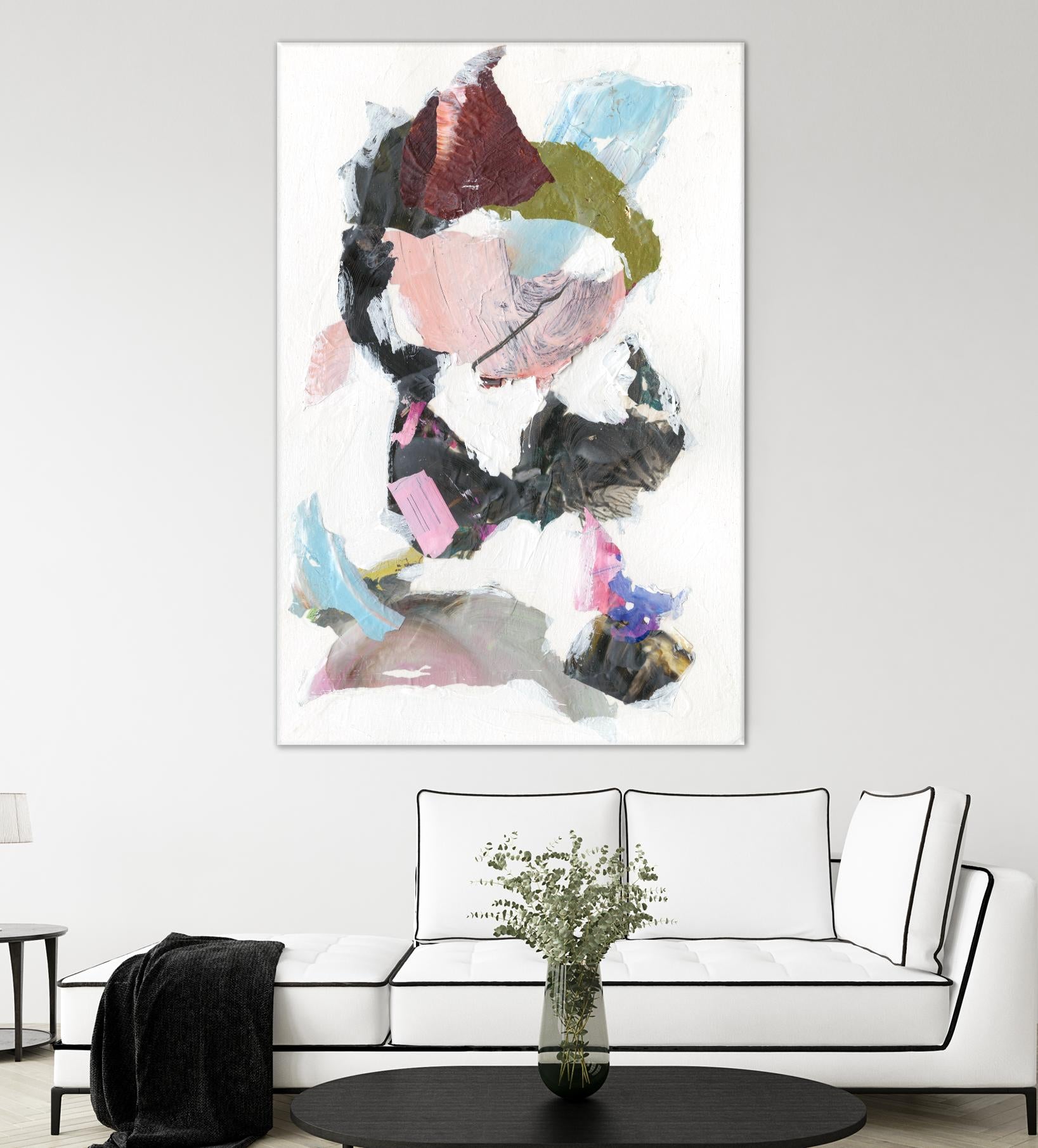 Sonata I by Jodi Fuchs on GIANT ART - pink abstract