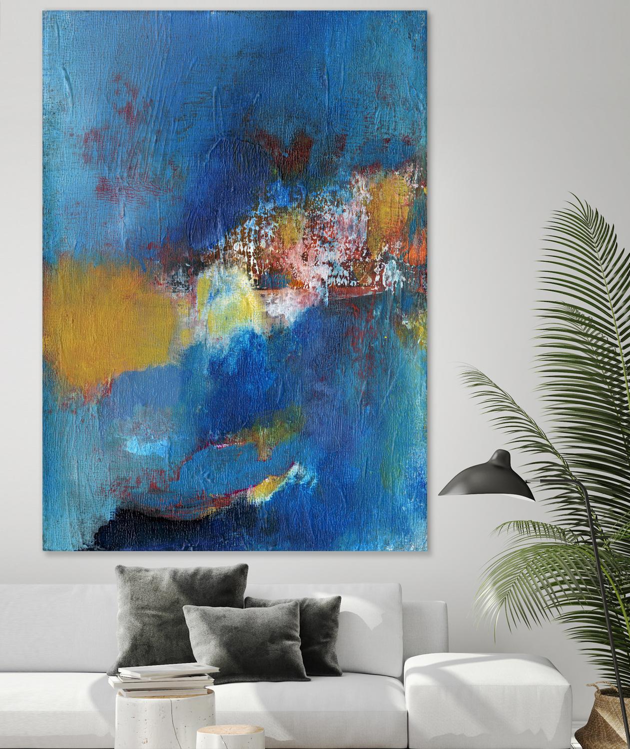 Rhapsody in Blue I by Jodi Fuchs on GIANT ART - blue abstract