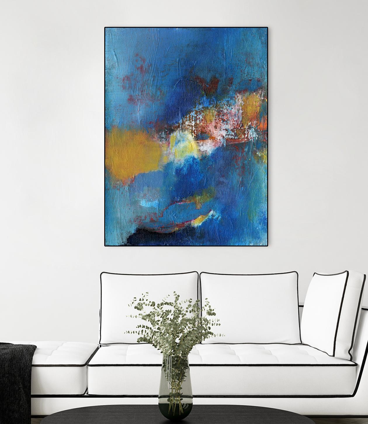 Rhapsody in Blue I by Jodi Fuchs on GIANT ART - blue abstract
