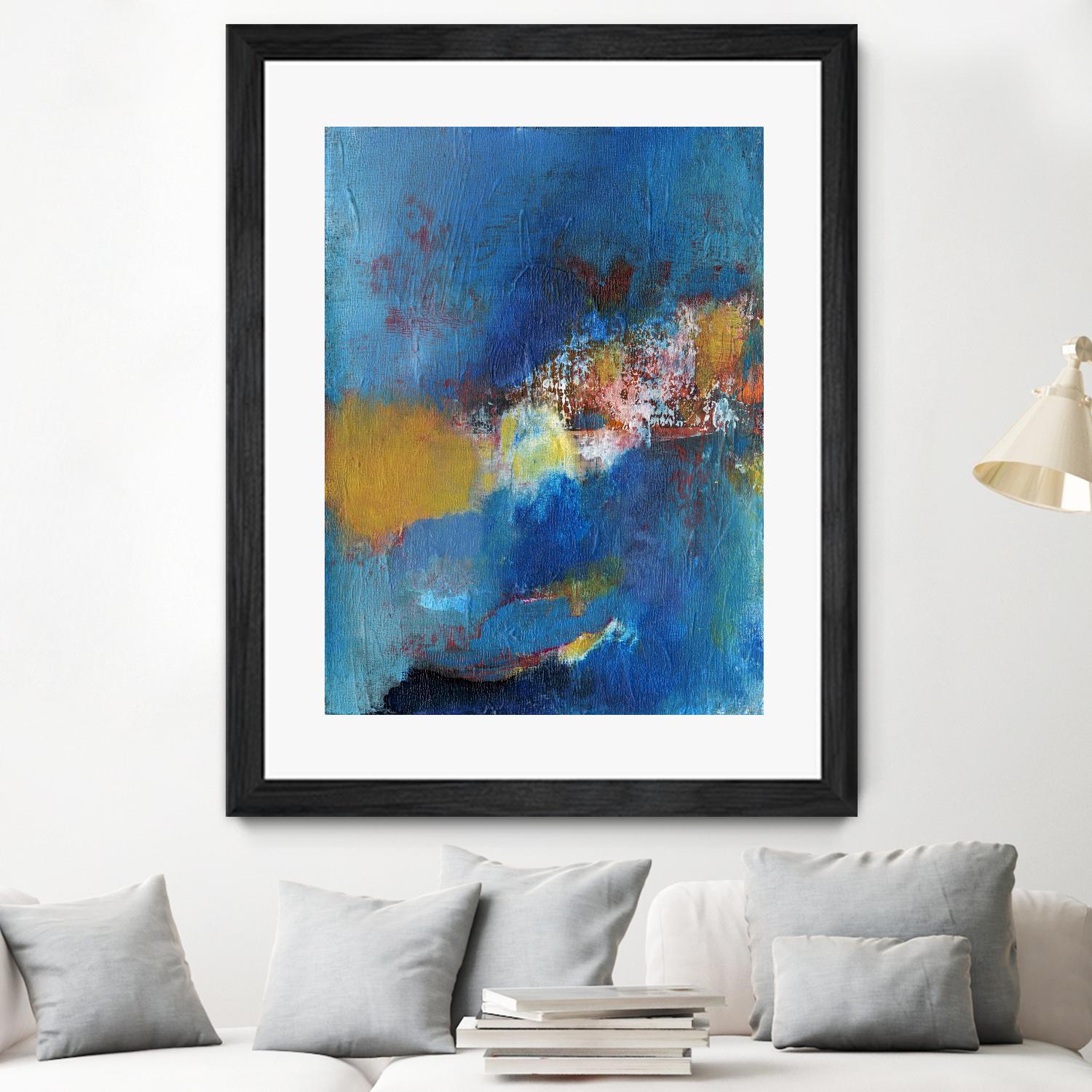 Rhapsody in Blue I by Jodi Fuchs on GIANT ART - blue abstract