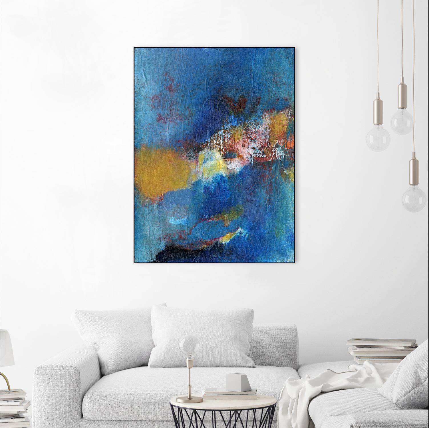 Rhapsody in Blue I by Jodi Fuchs on GIANT ART - blue abstract