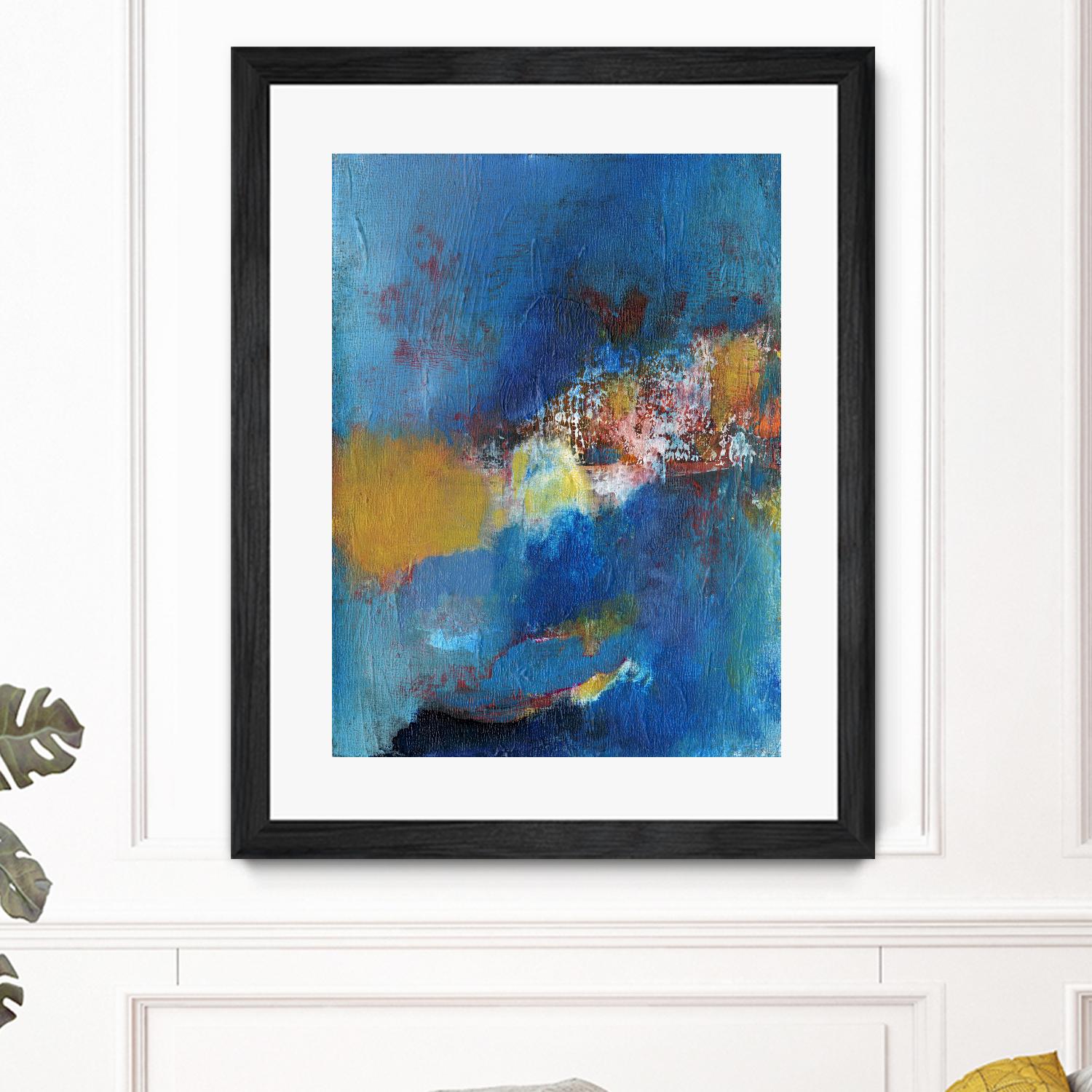 Rhapsody in Blue I by Jodi Fuchs on GIANT ART - blue abstract