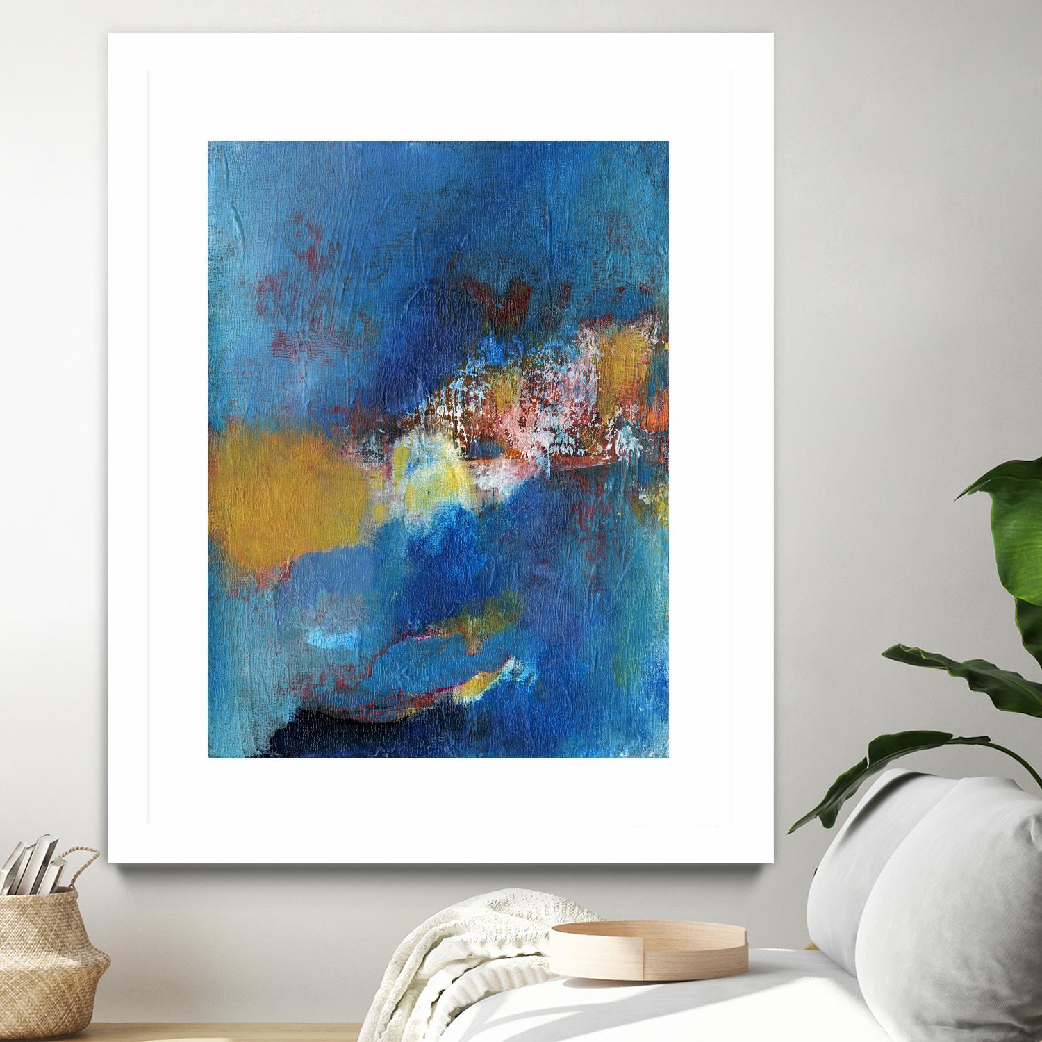 Rhapsody in Blue I by Jodi Fuchs on GIANT ART - blue abstract