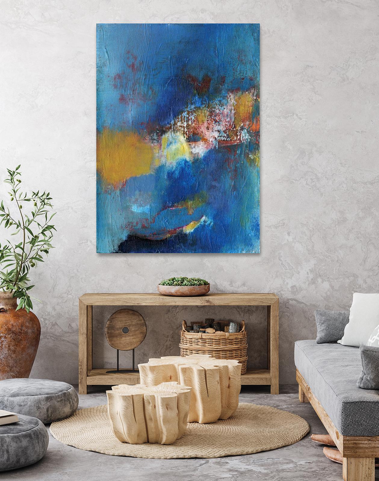 Rhapsody in Blue I by Jodi Fuchs on GIANT ART - blue abstract