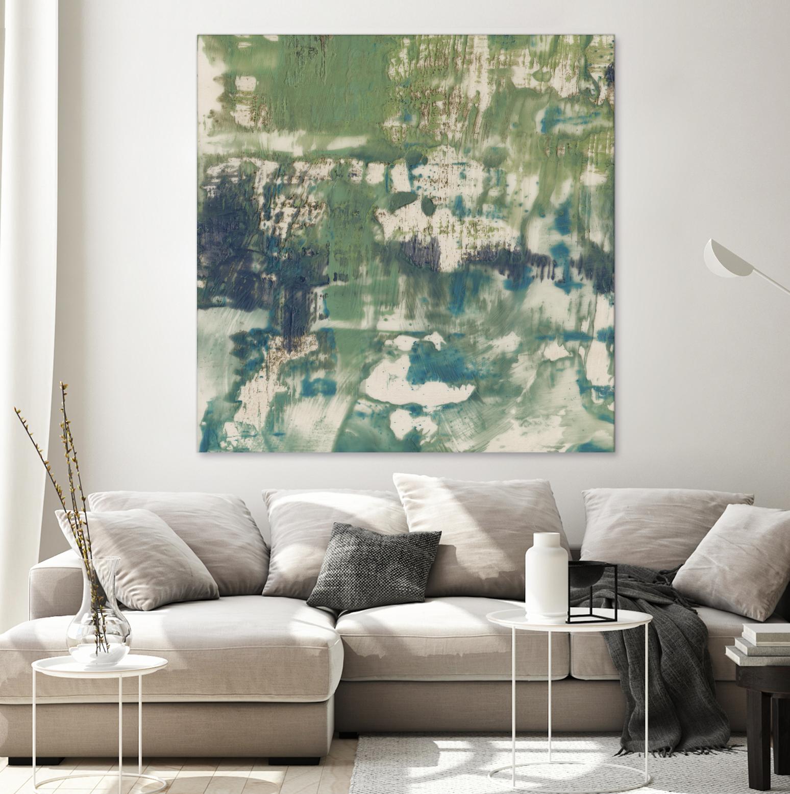 Obscured Horizon I by Jennifer Goldberger on GIANT ART - green abstract