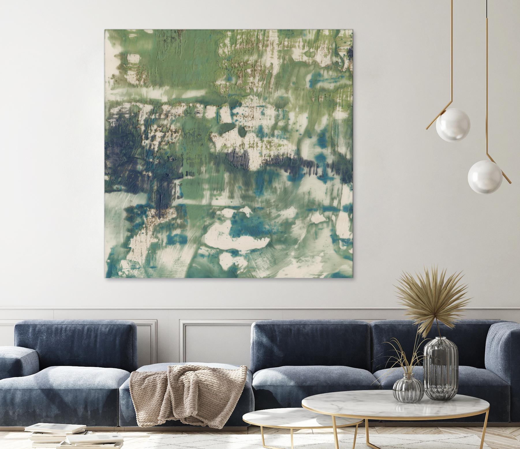 Obscured Horizon I by Jennifer Goldberger on GIANT ART - green abstract