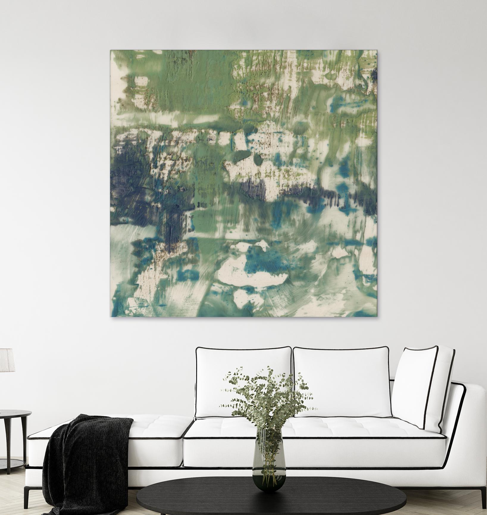 Obscured Horizon I by Jennifer Goldberger on GIANT ART - green abstract