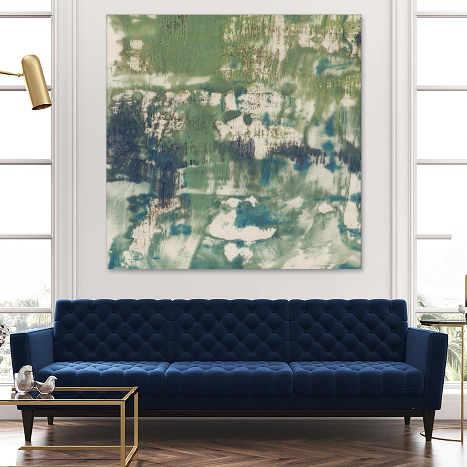 Obscured Horizon I by Jennifer Goldberger on GIANT ART - green abstract