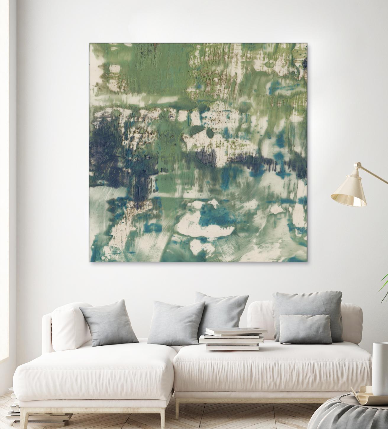 Obscured Horizon I by Jennifer Goldberger on GIANT ART - green abstract