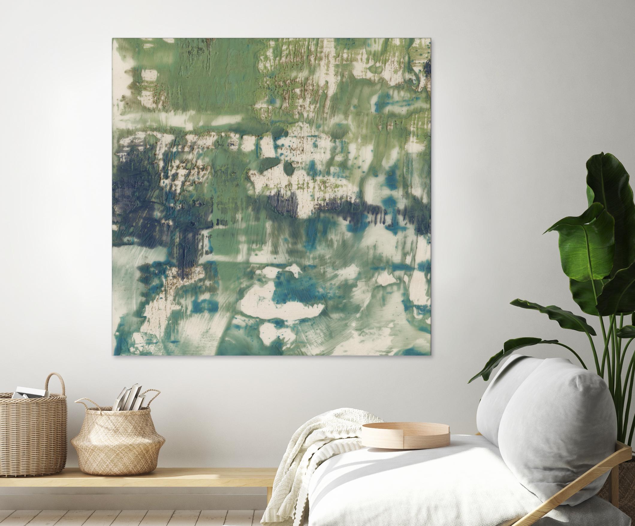 Obscured Horizon I by Jennifer Goldberger on GIANT ART - green abstract