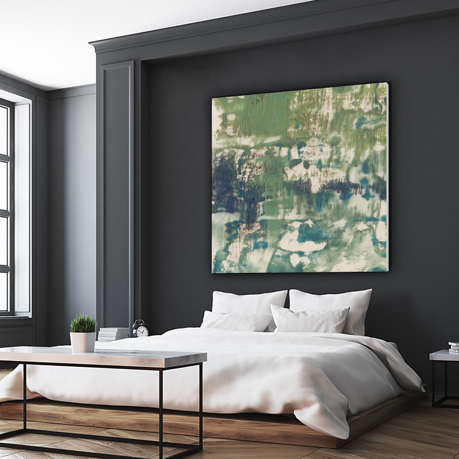 Obscured Horizon I by Jennifer Goldberger on GIANT ART - green abstract