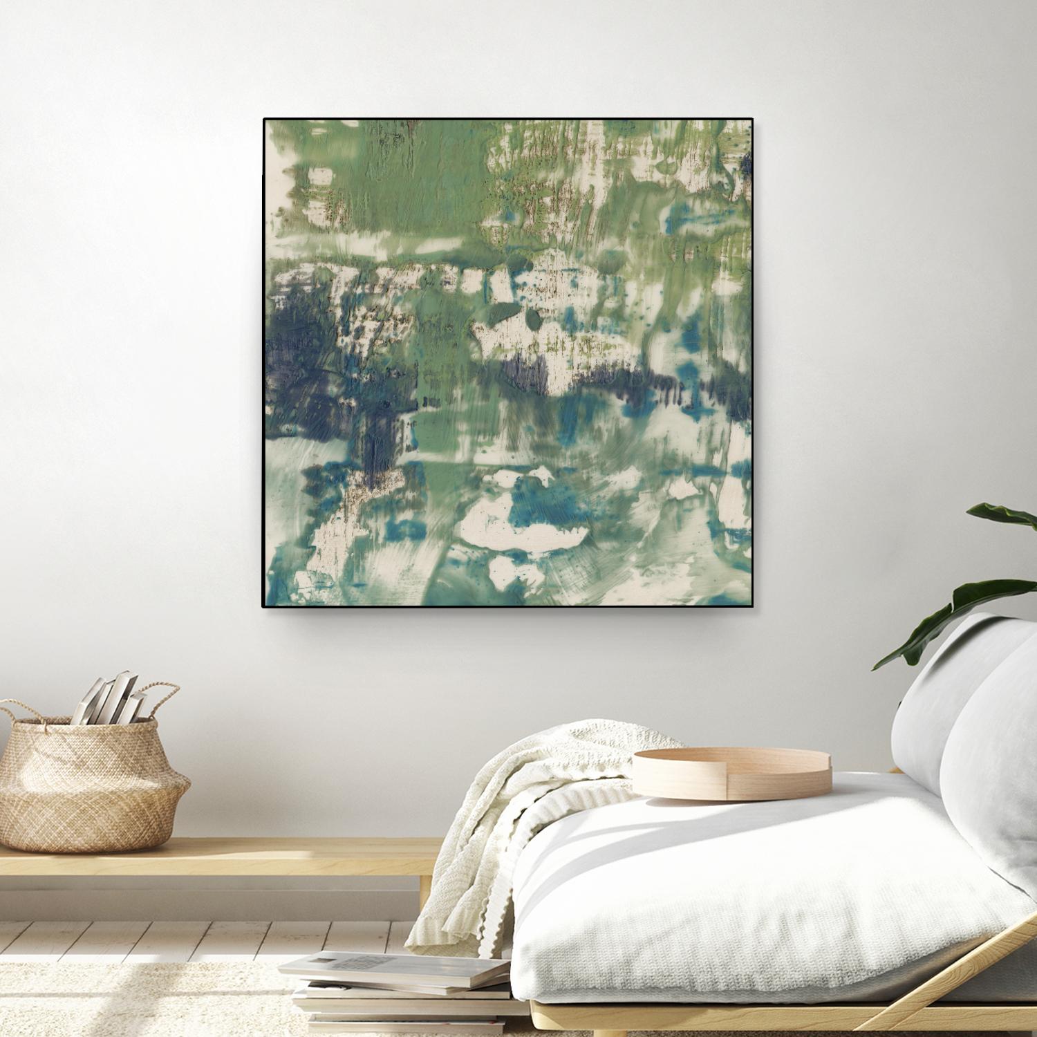 Obscured Horizon I by Jennifer Goldberger on GIANT ART - green abstract