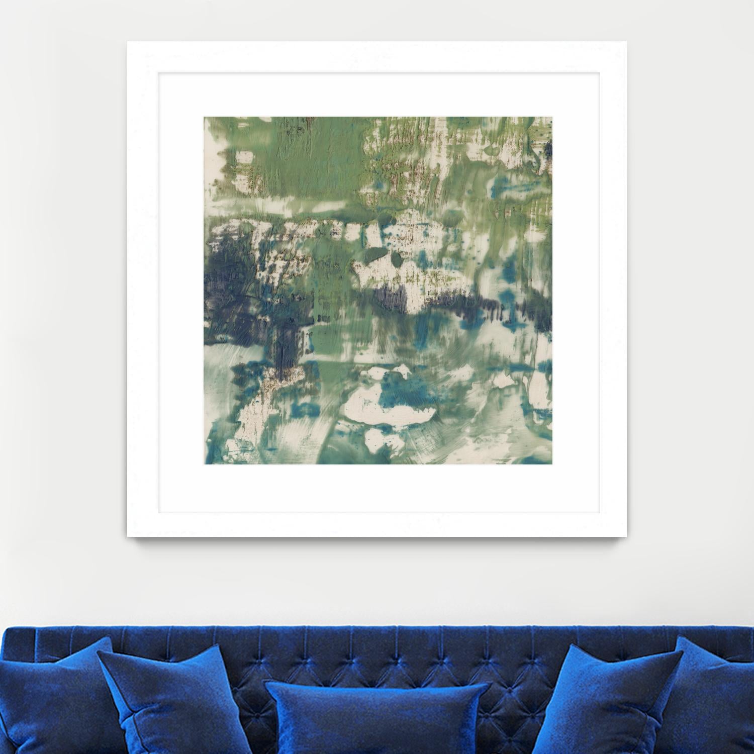 Obscured Horizon I by Jennifer Goldberger on GIANT ART - green abstract