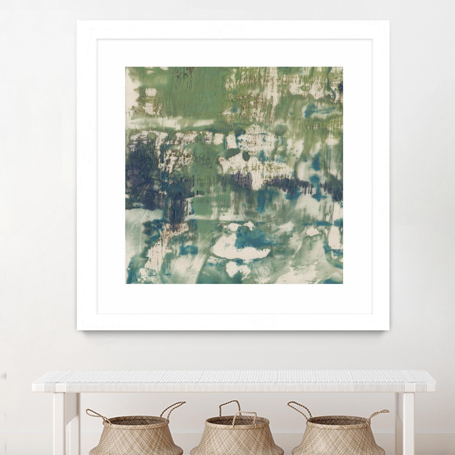 Obscured Horizon I by Jennifer Goldberger on GIANT ART - green abstract