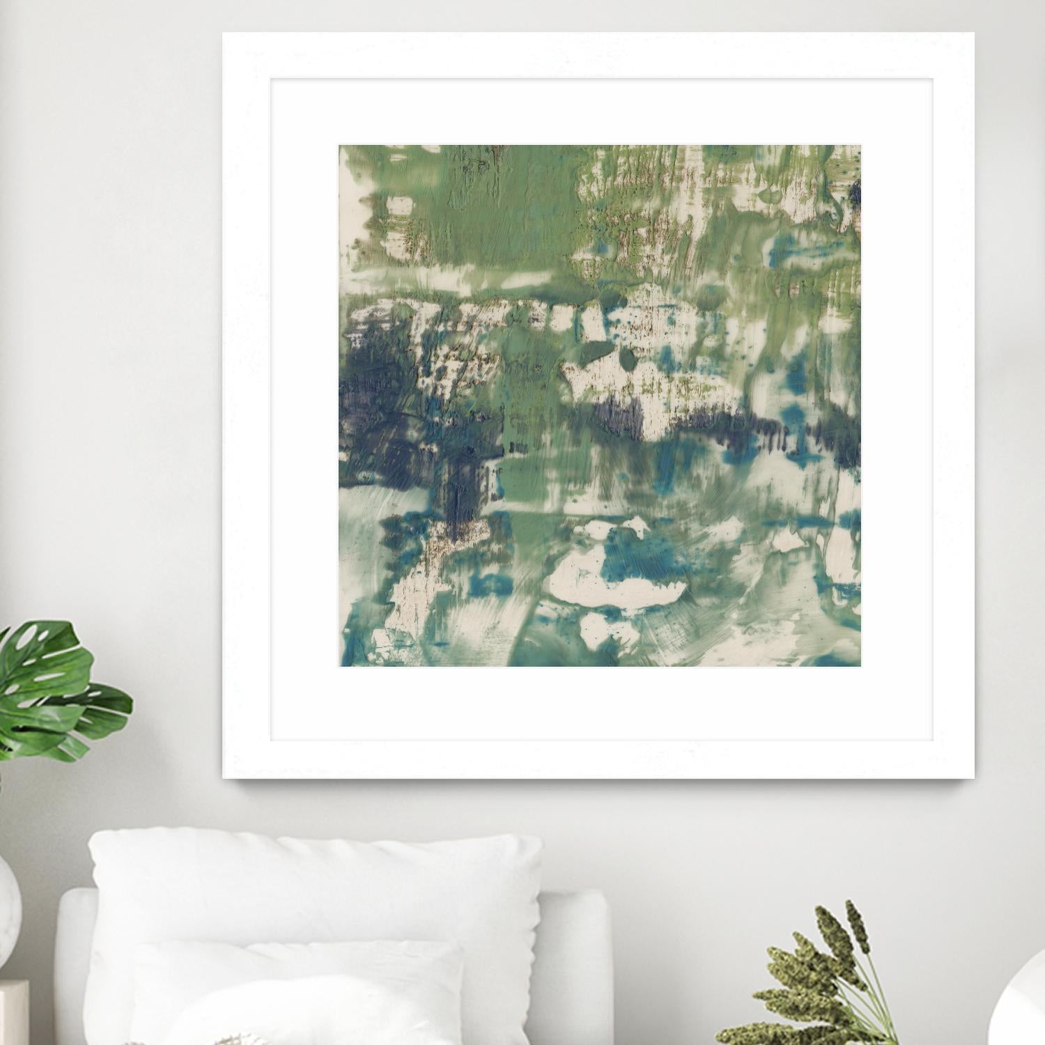 Obscured Horizon I by Jennifer Goldberger on GIANT ART - green abstract