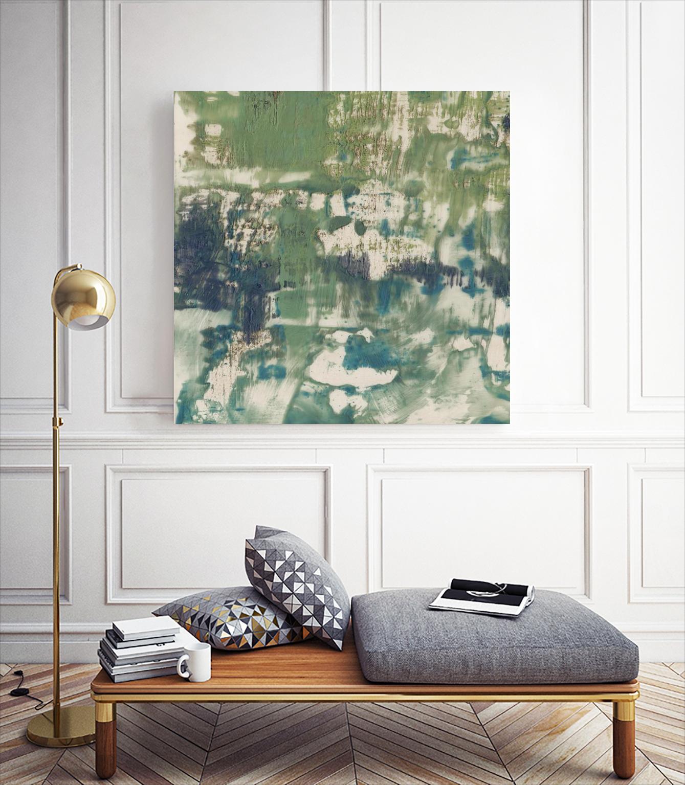 Obscured Horizon I by Jennifer Goldberger on GIANT ART - green abstract