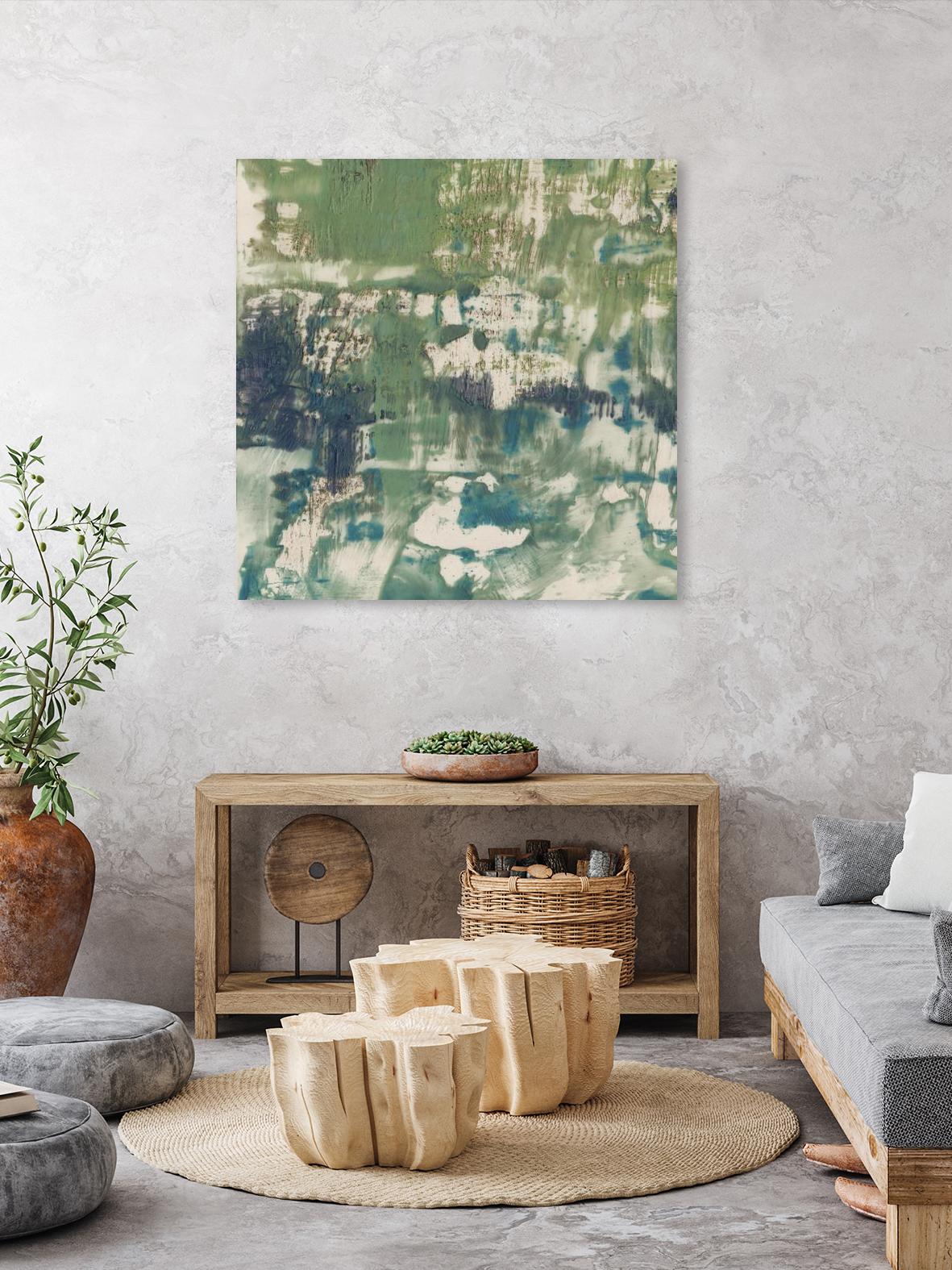 Obscured Horizon I by Jennifer Goldberger on GIANT ART - green abstract