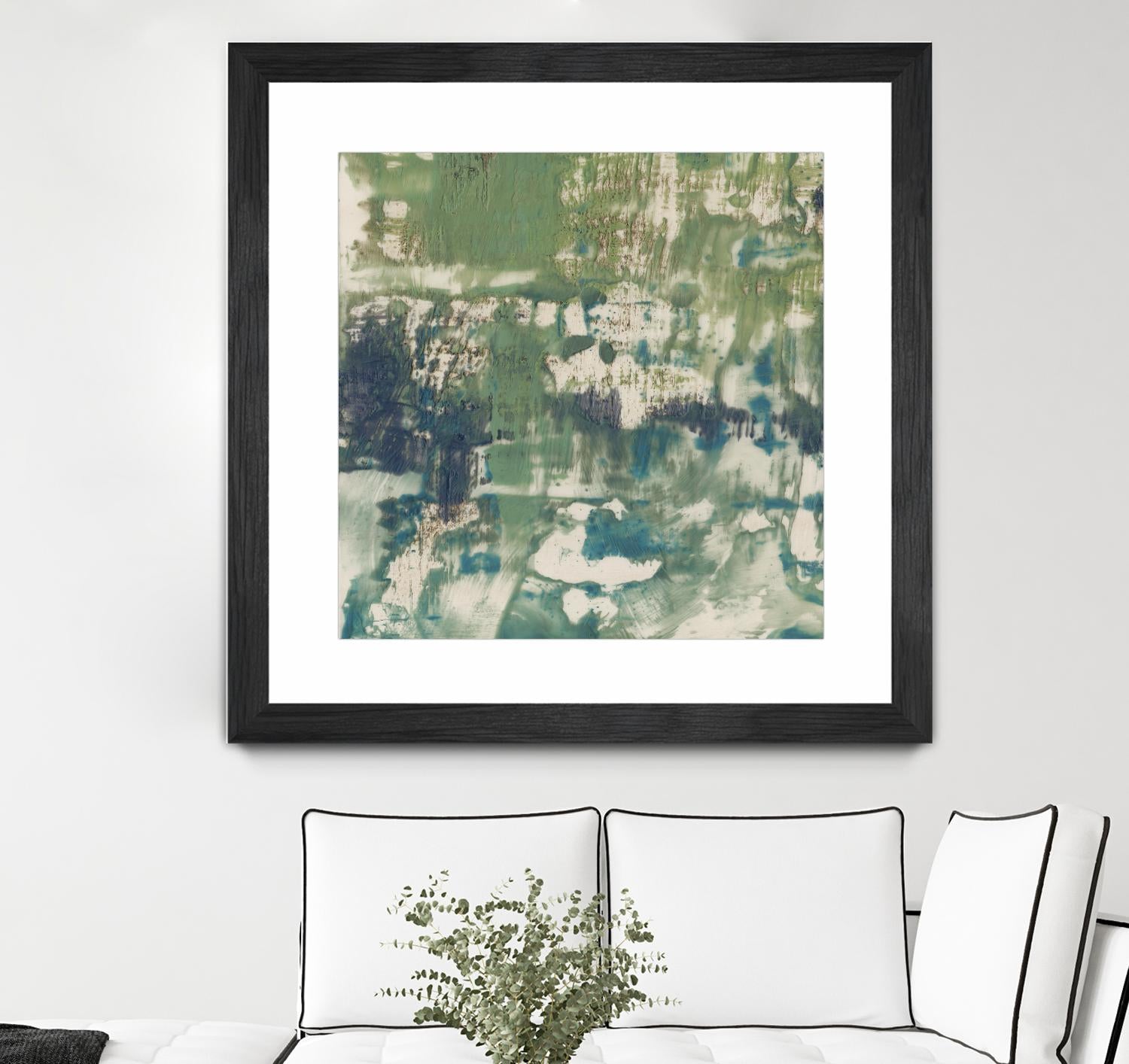 Obscured Horizon I by Jennifer Goldberger on GIANT ART - green abstract