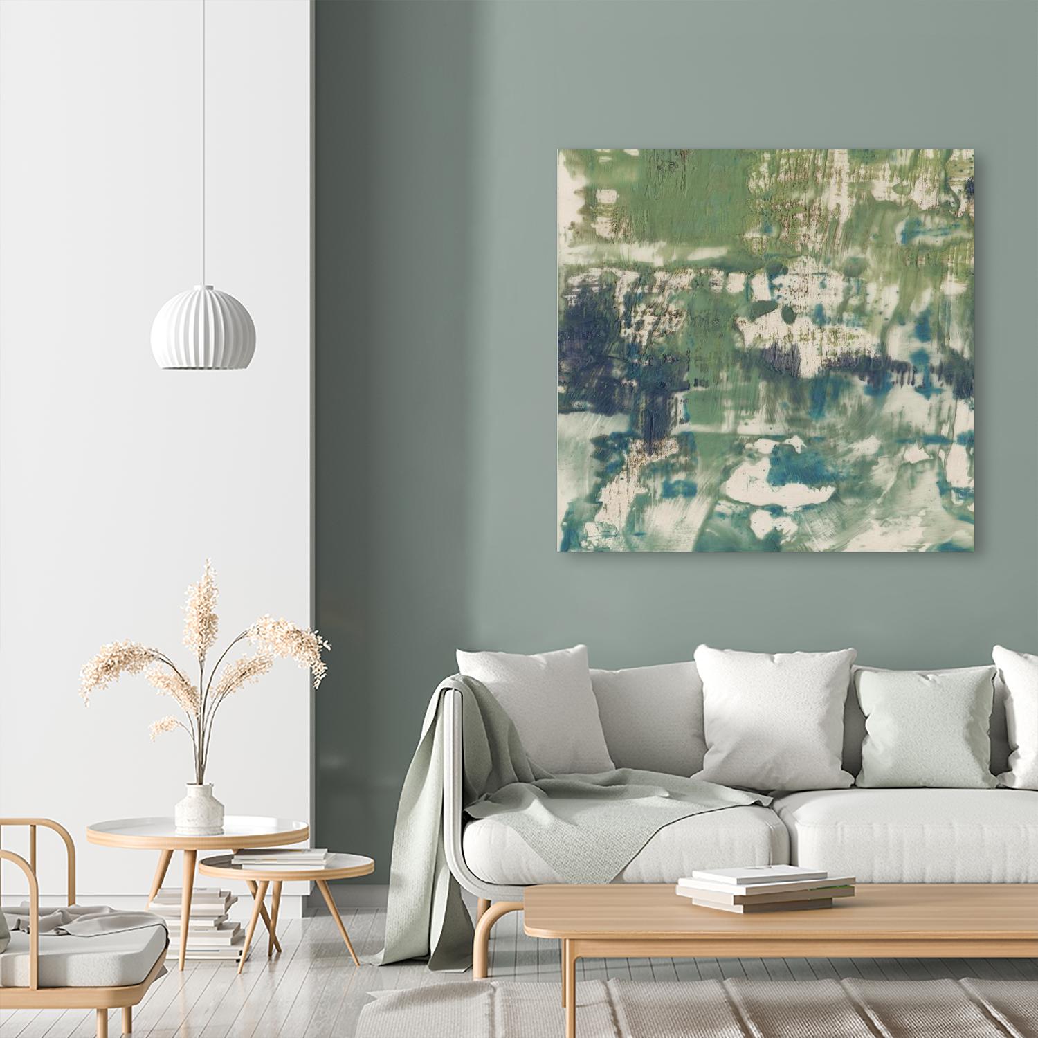 Obscured Horizon I by Jennifer Goldberger on GIANT ART - green abstract