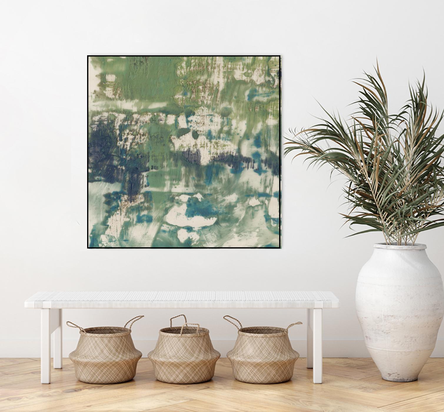 Obscured Horizon I by Jennifer Goldberger on GIANT ART - green abstract