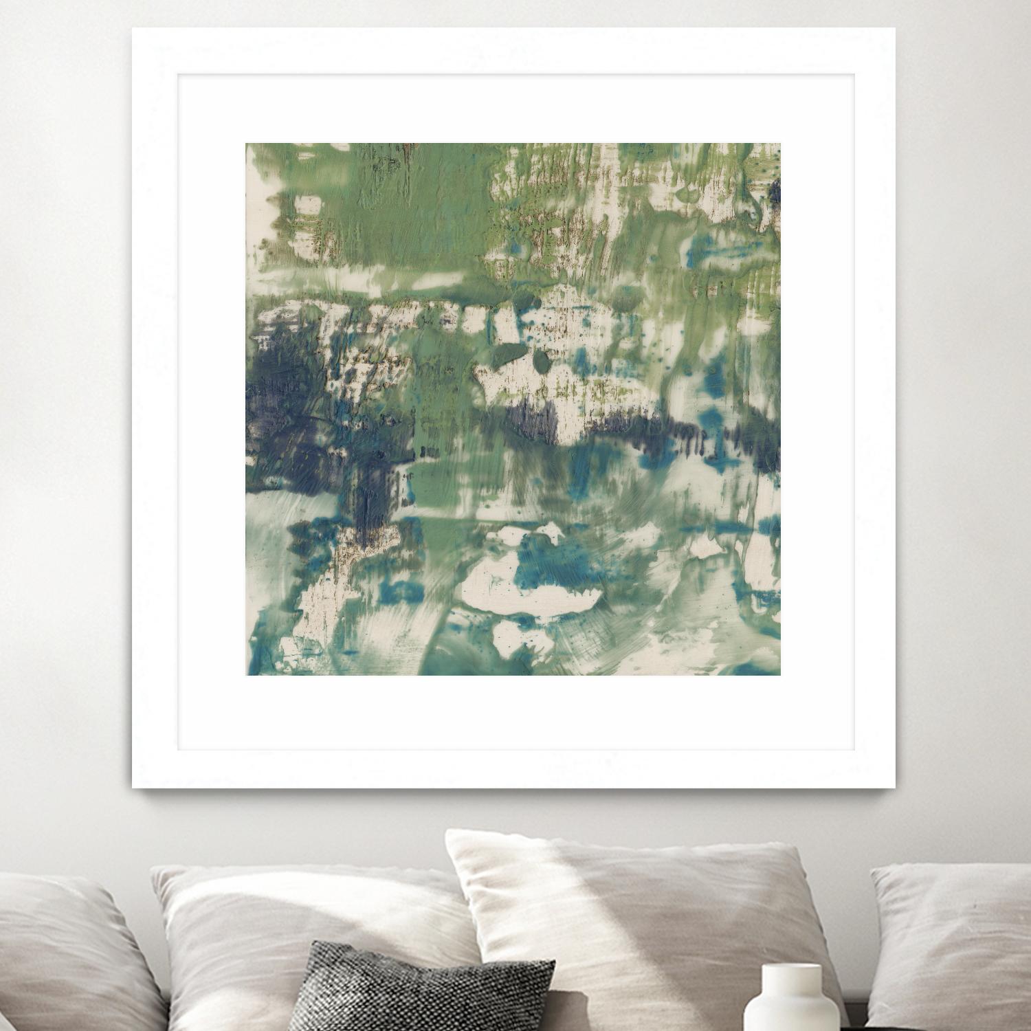 Obscured Horizon I by Jennifer Goldberger on GIANT ART - green abstract