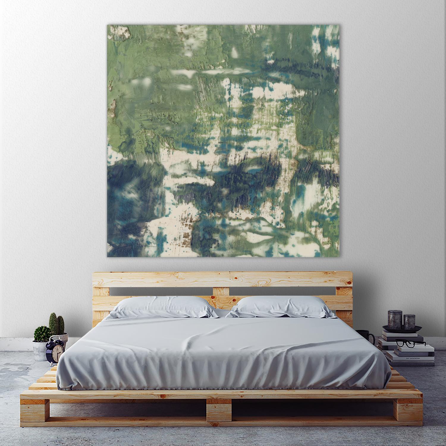 Obscured Horizon II by Jennifer Goldberger on GIANT ART - green abstract