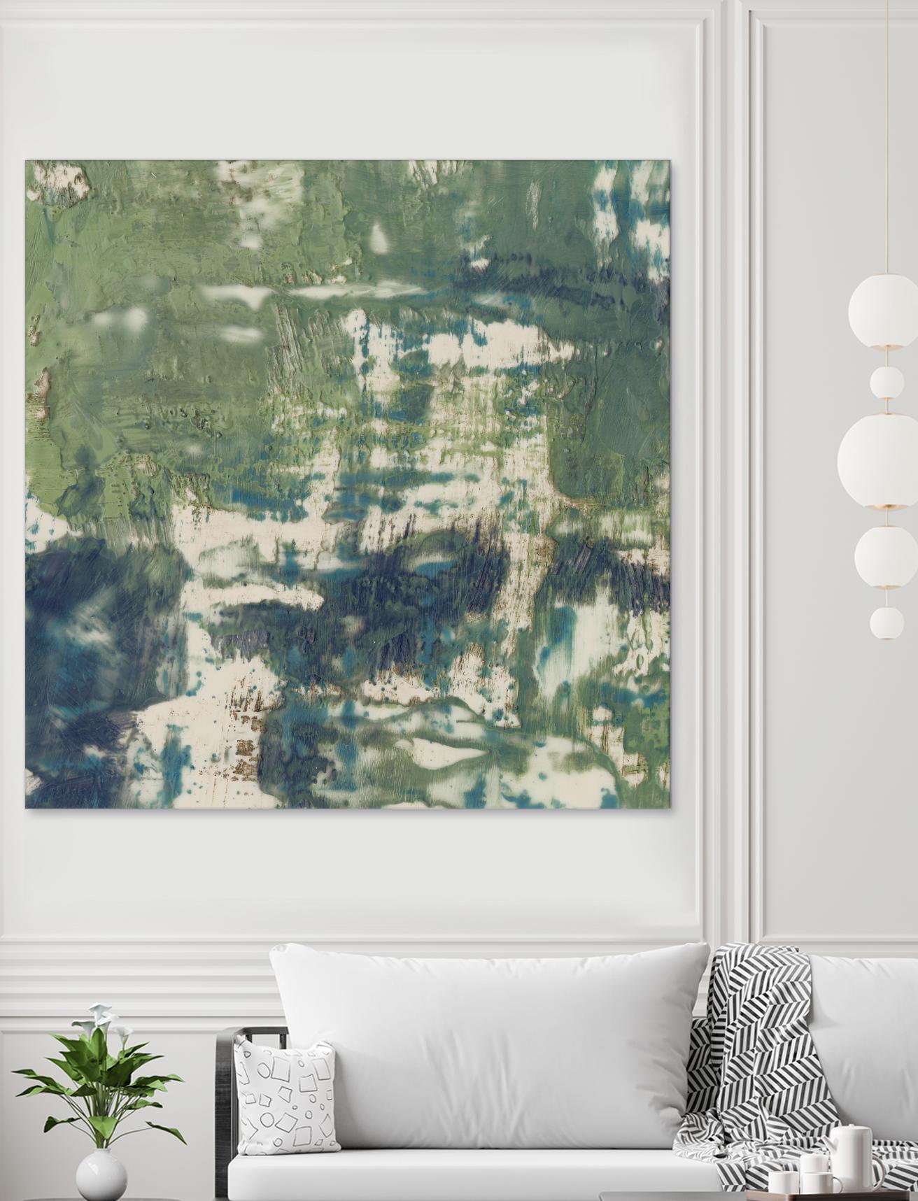Obscured Horizon II by Jennifer Goldberger on GIANT ART - green abstract