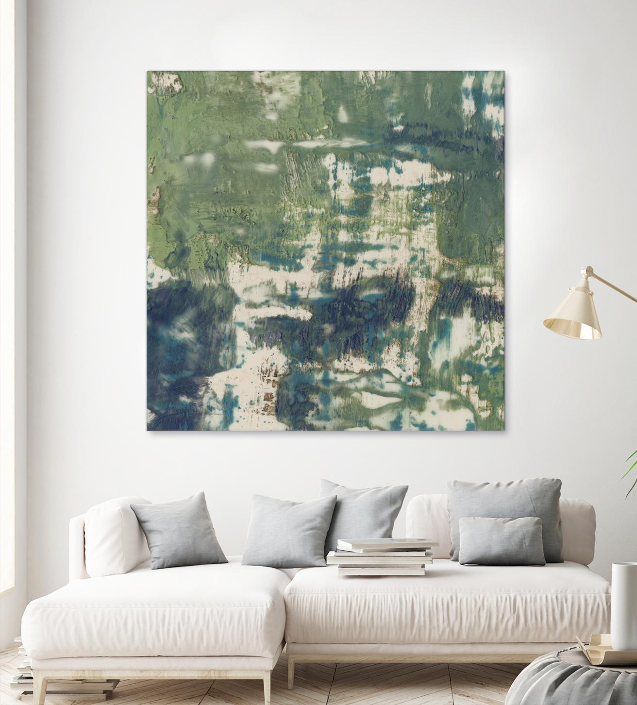 Obscured Horizon II by Jennifer Goldberger on GIANT ART - green abstract