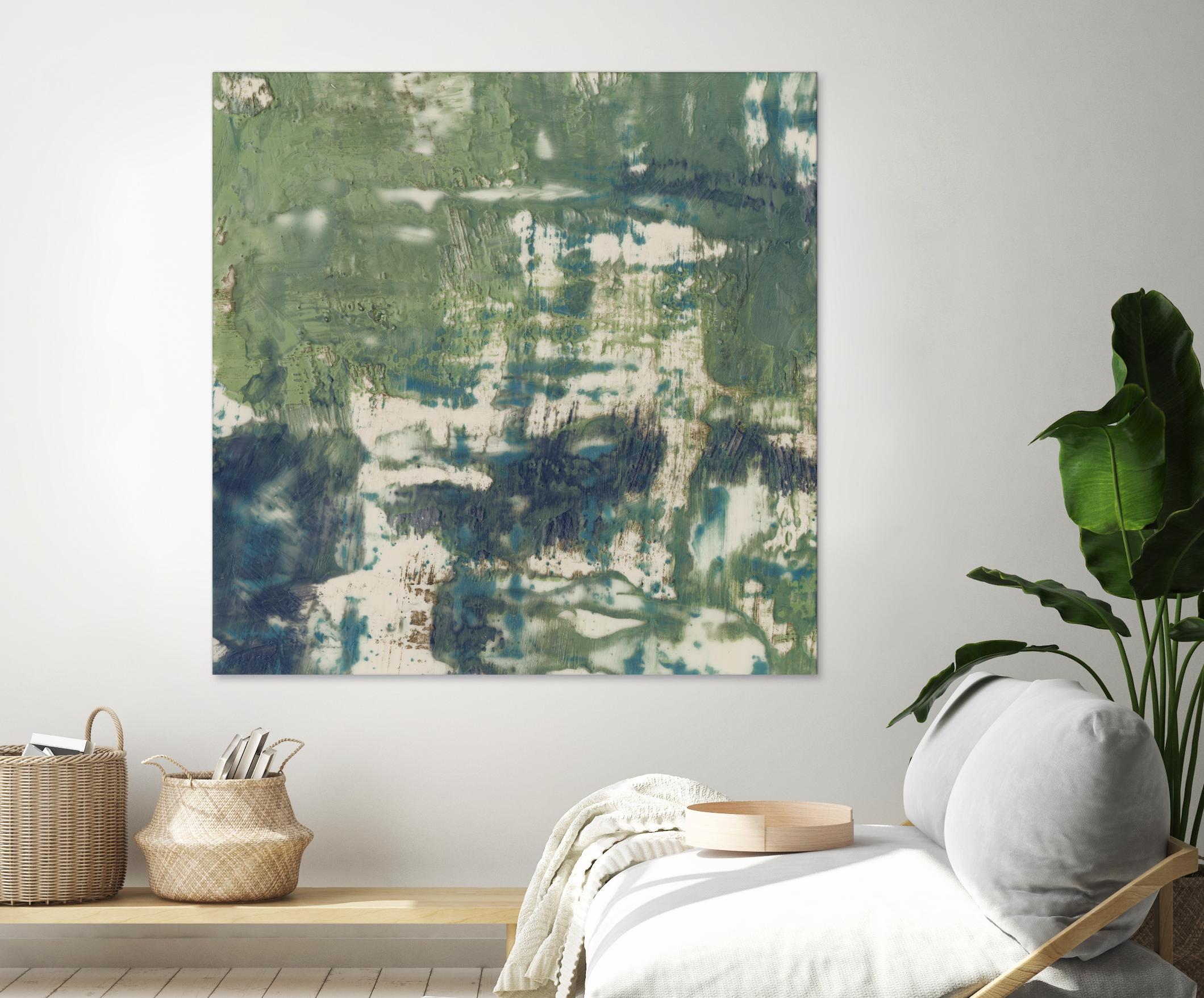 Obscured Horizon II by Jennifer Goldberger on GIANT ART - green abstract
