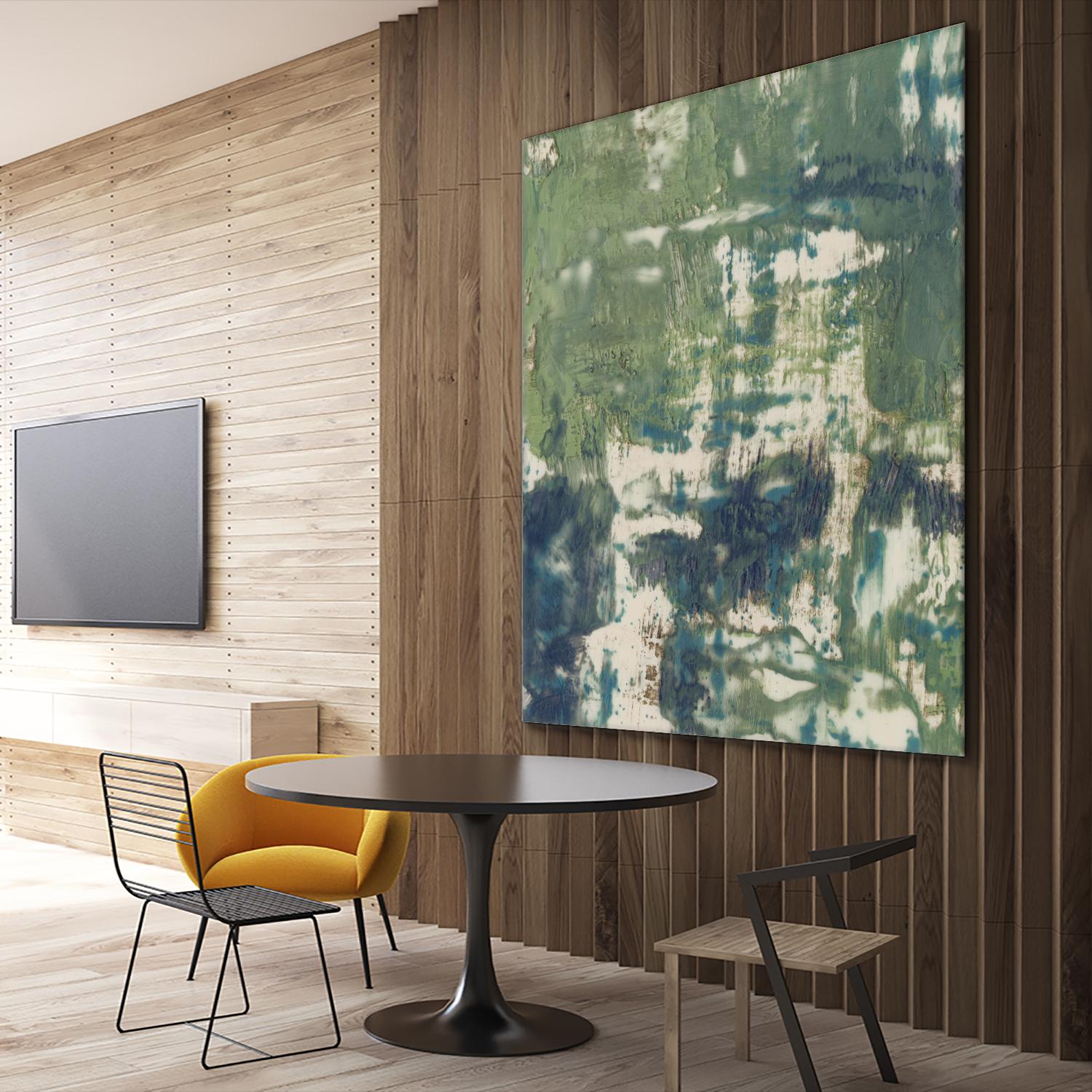 Obscured Horizon II by Jennifer Goldberger on GIANT ART - green abstract