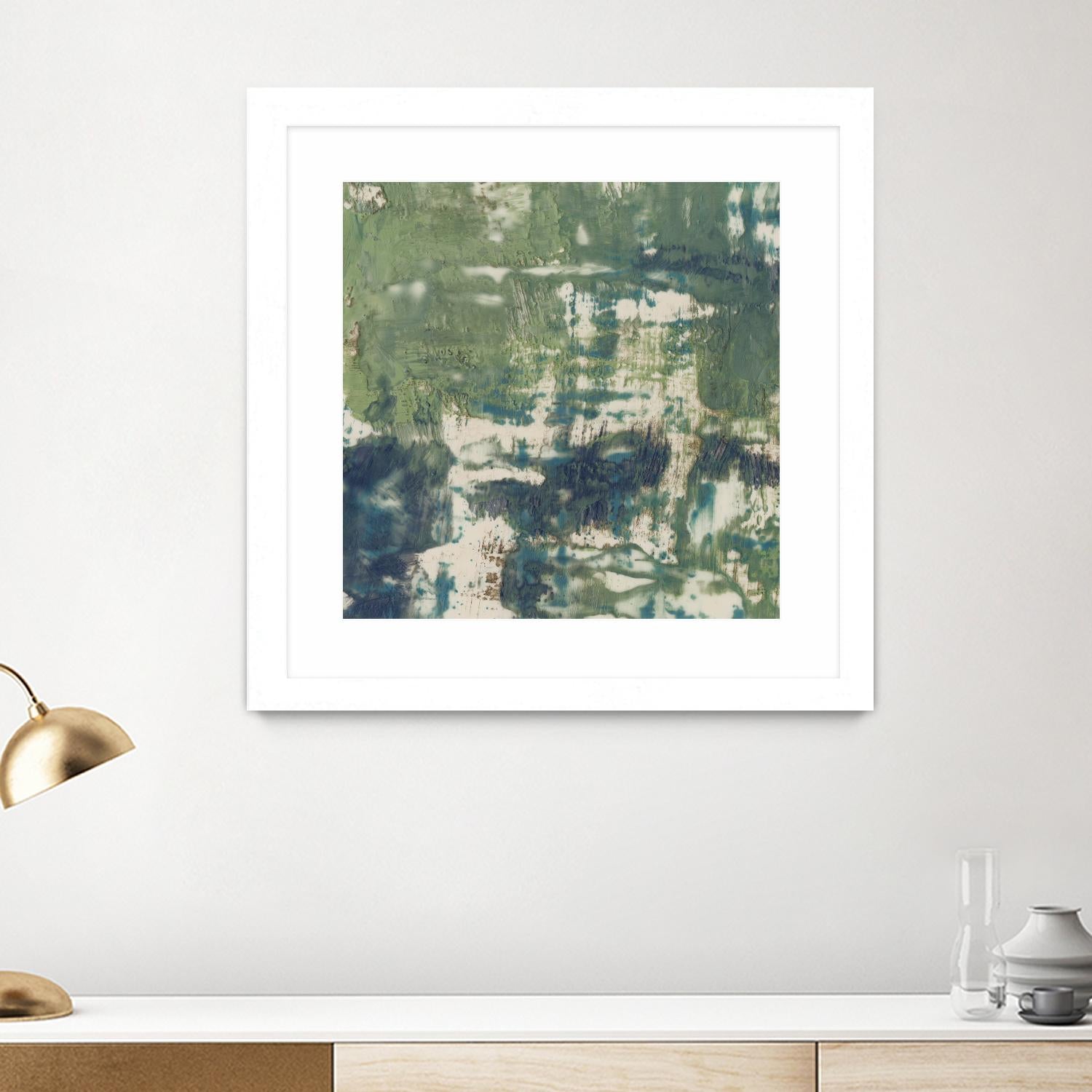 Obscured Horizon II by Jennifer Goldberger on GIANT ART - green abstract