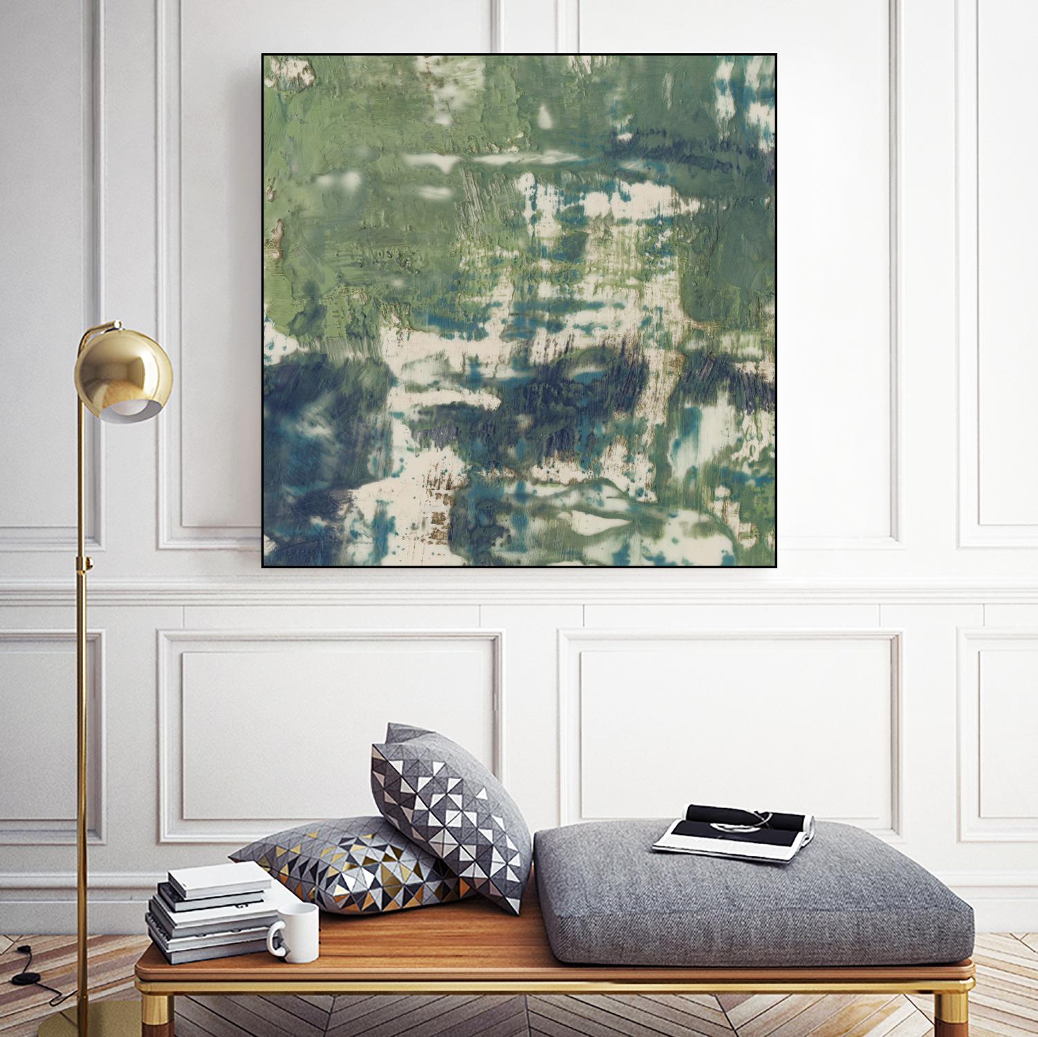 Obscured Horizon II by Jennifer Goldberger on GIANT ART - green abstract