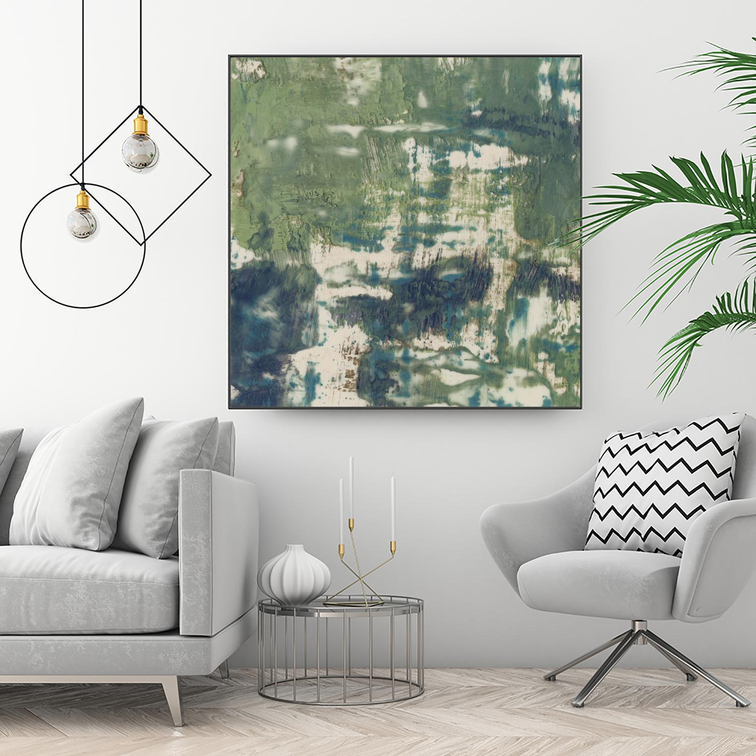 Obscured Horizon II by Jennifer Goldberger on GIANT ART - green abstract