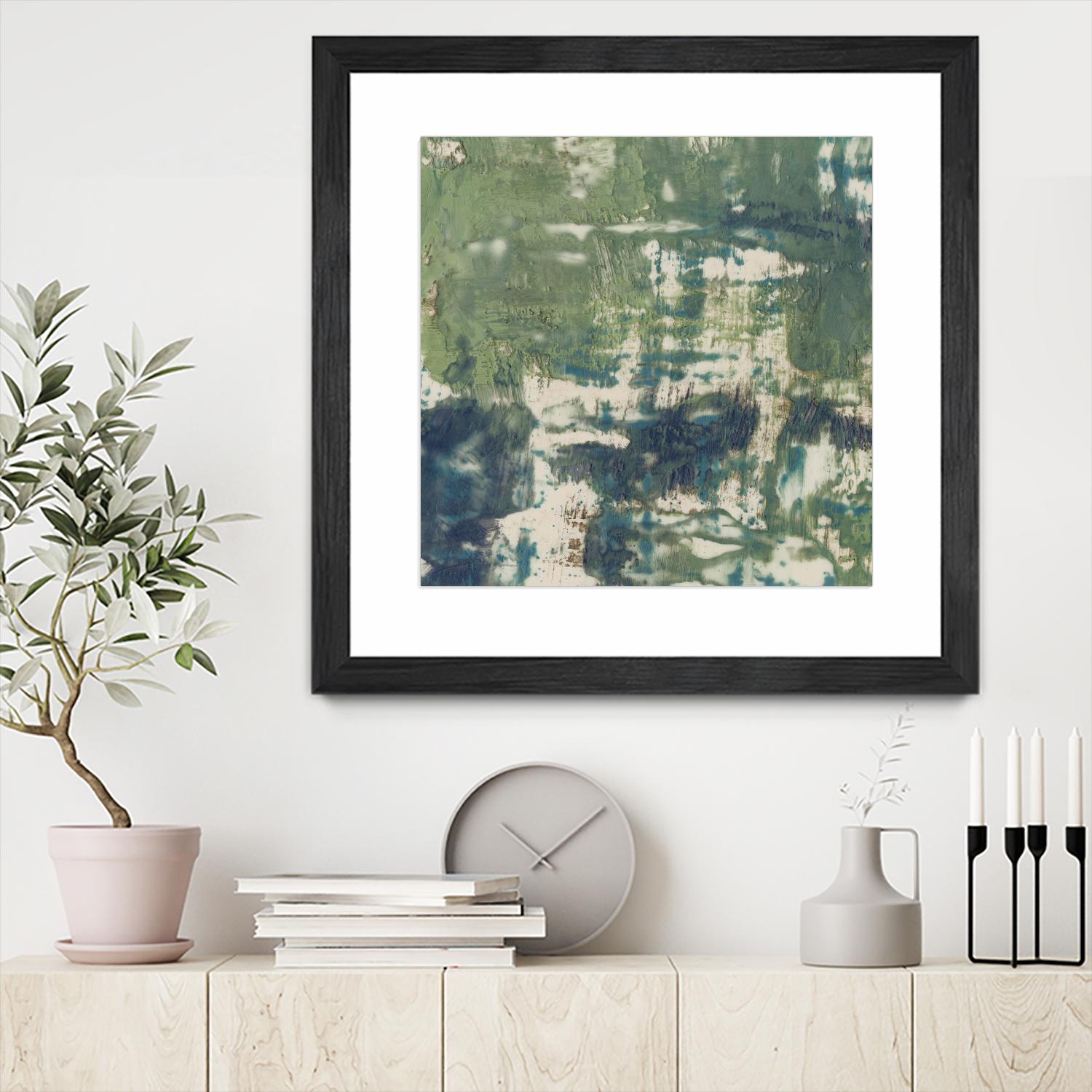 Obscured Horizon II by Jennifer Goldberger on GIANT ART - green abstract