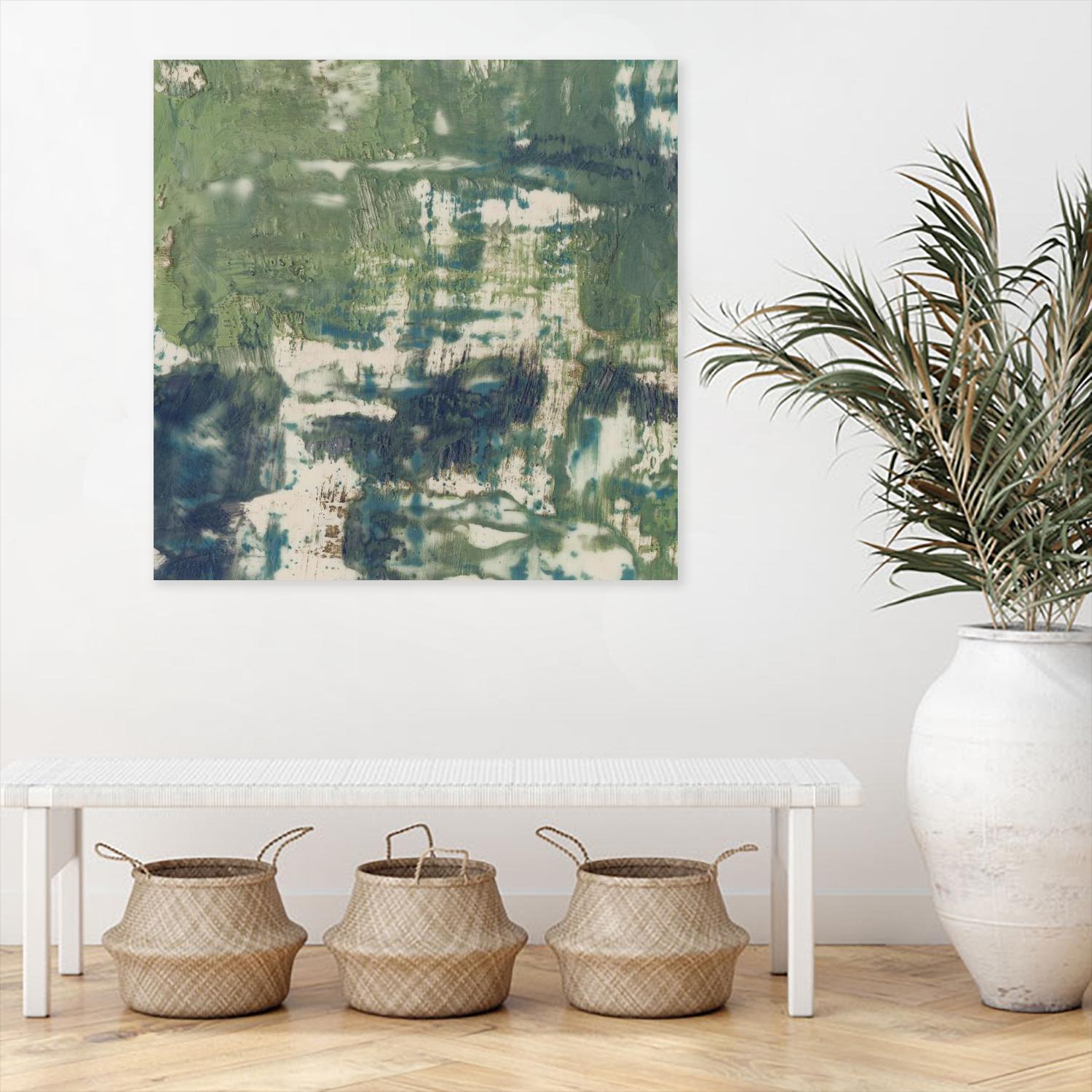 Obscured Horizon II by Jennifer Goldberger on GIANT ART - green abstract