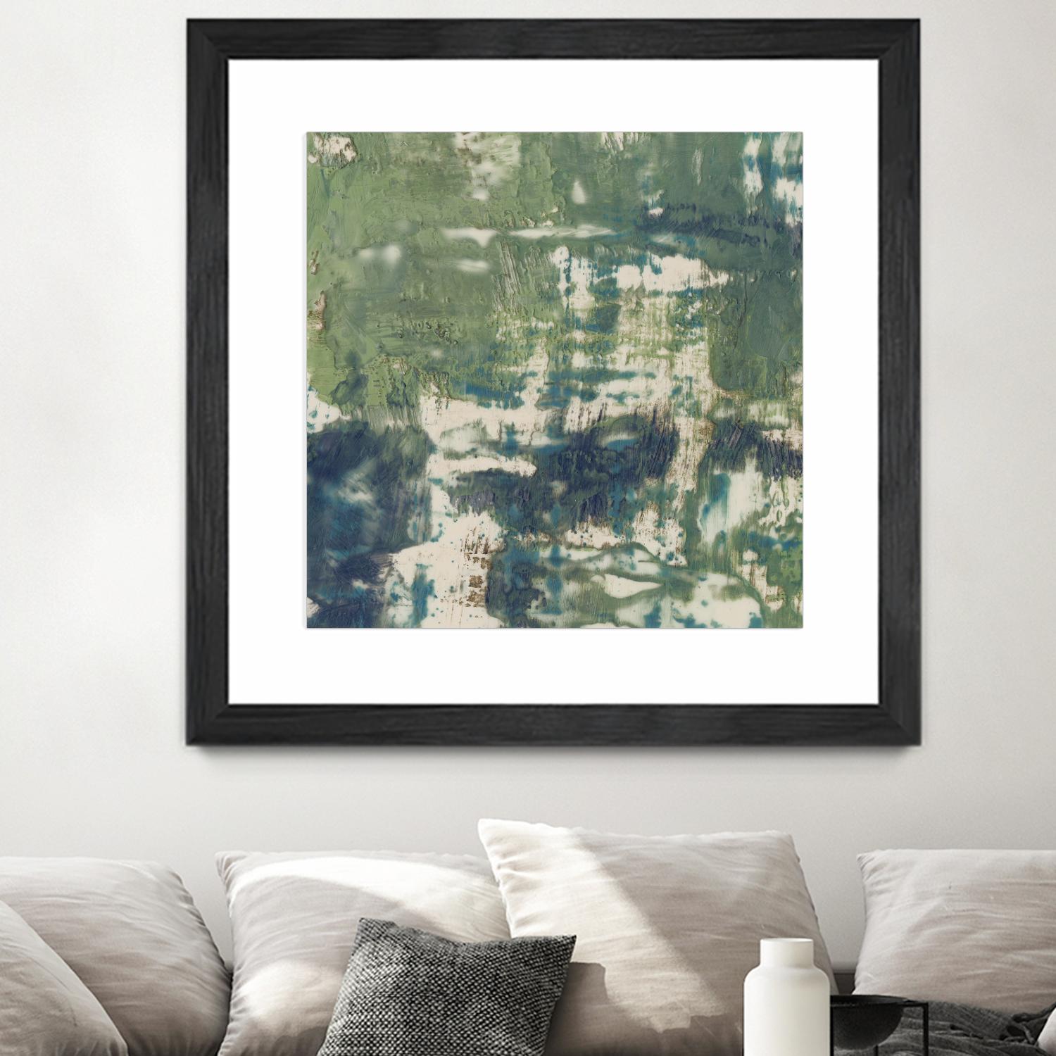 Obscured Horizon II by Jennifer Goldberger on GIANT ART - green abstract